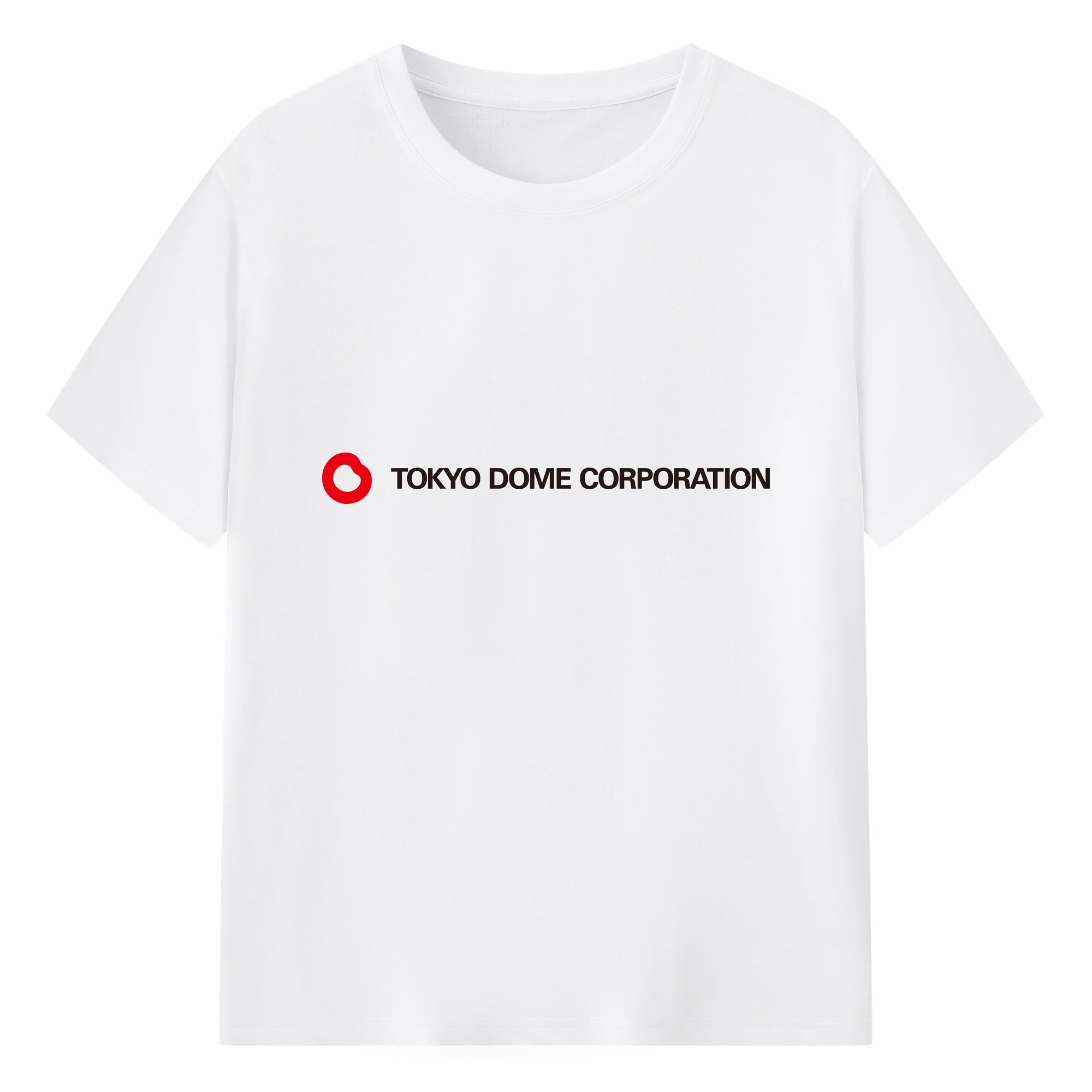 TOKYO DOME CORPORATION English Logo - 綿100％ 半袖Tシャツ ・ フロントプリント ・ 快適 通気性 ・ 日常使い 散歩 スポーツ用