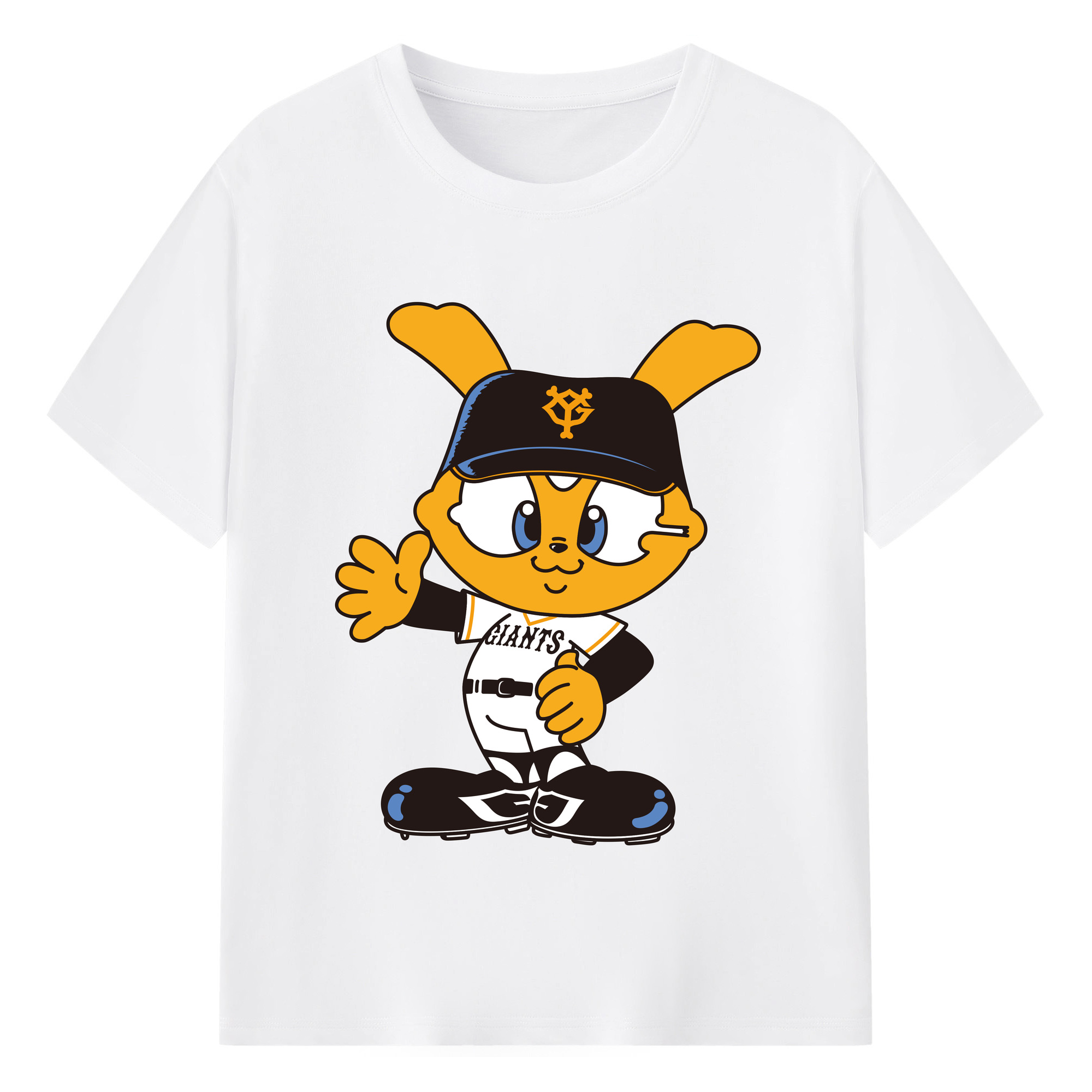 YG MASCOT APPLICATION Logo - 綿100％ 半袖Tシャツ ・ フロントプリント ・ 快適 通気性 ・ 日常使い 散歩 スポーツ用