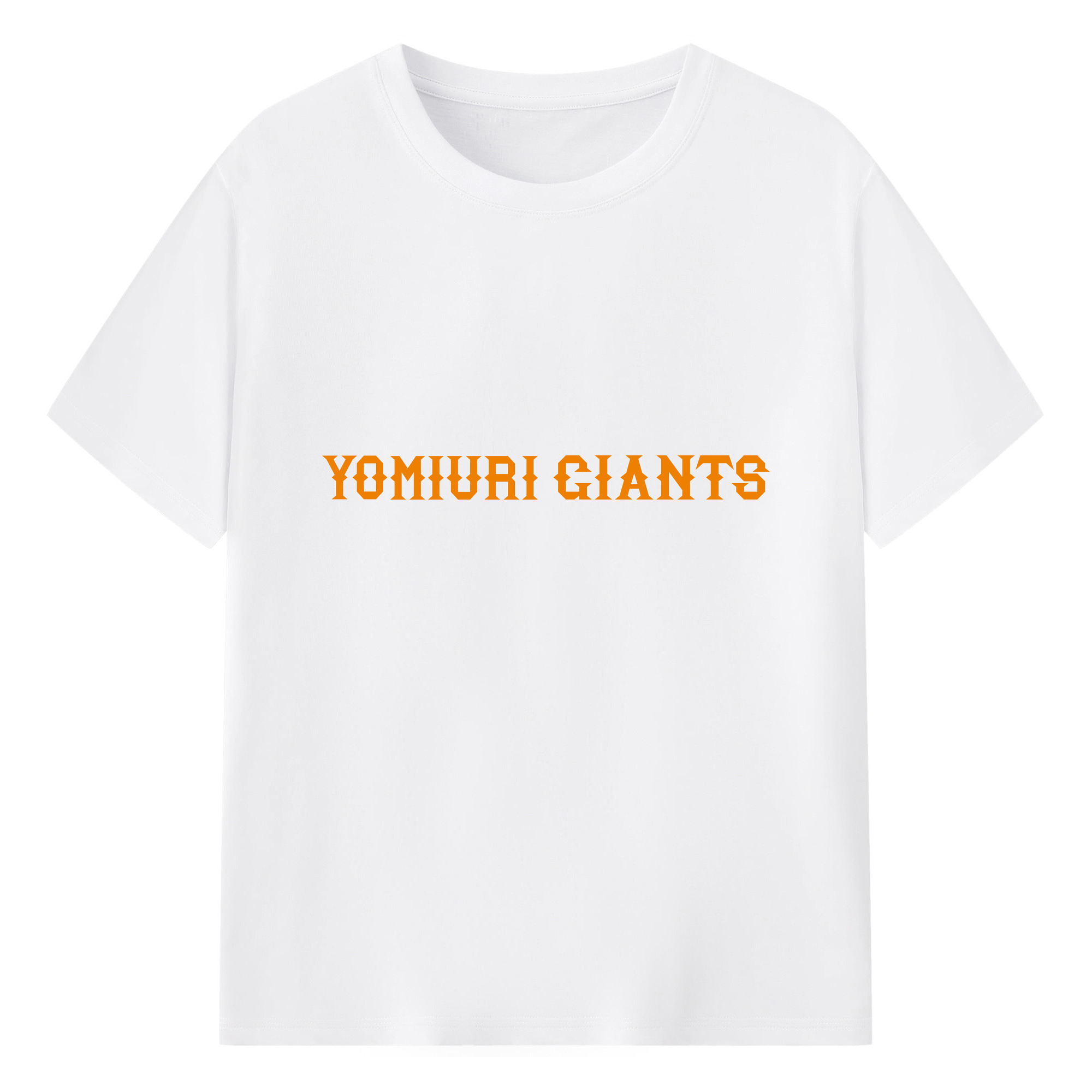 YOMIIURI GIANTS OLD WORDMARK Logo - 綿100％ 半袖Tシャツ ・ フロントプリント ・ 快適 通気性 ・ 日常使い 散歩 スポーツ用
