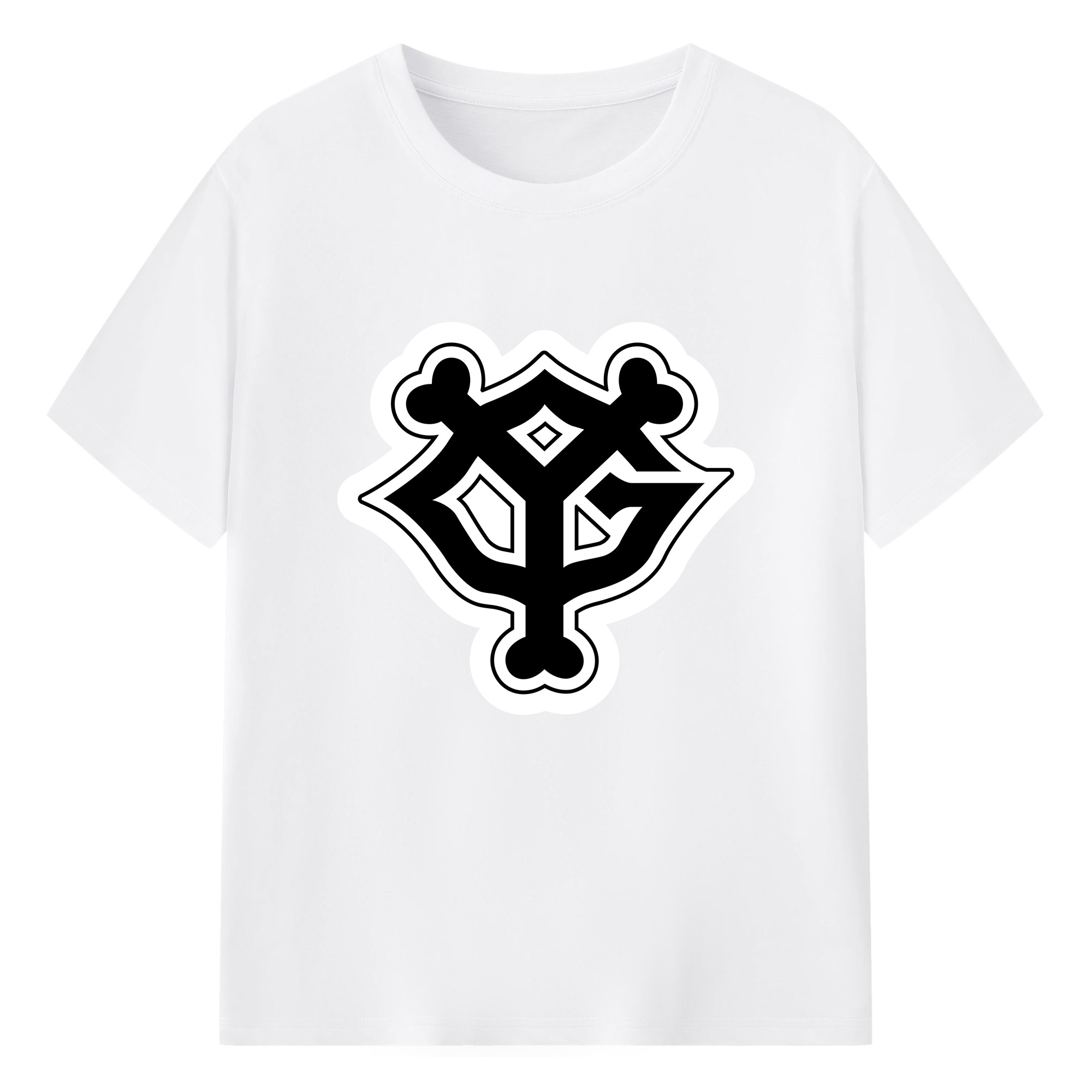 YOMIURI GIANTS SYMBOL APPLICATION BLACK AND WHITE Logo - 綿100％ 半袖Tシャツ ・ フロントプリント ・ 快適 通気性 ・ 日常使い 散歩 スポーツ用