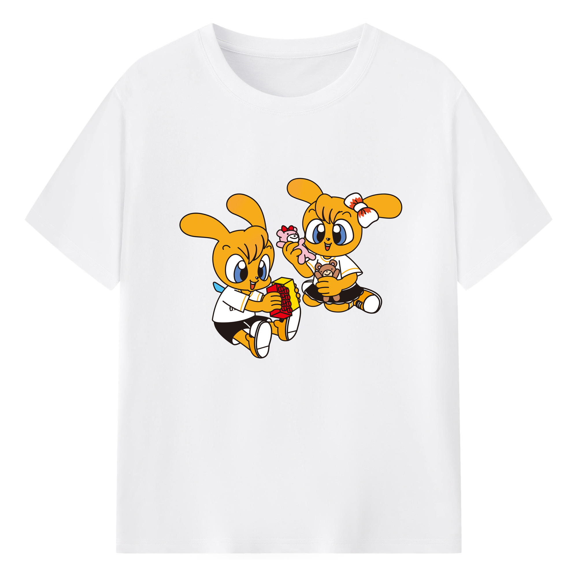 YOMIURI GIANTS MASCOT VICKY TUPPY APPLICATION TOY Logo - 綿100％ 半袖Tシャツ ・ フロントプリント ・ 快適 通気性 ・ 日常使い 散歩 スポーツ用