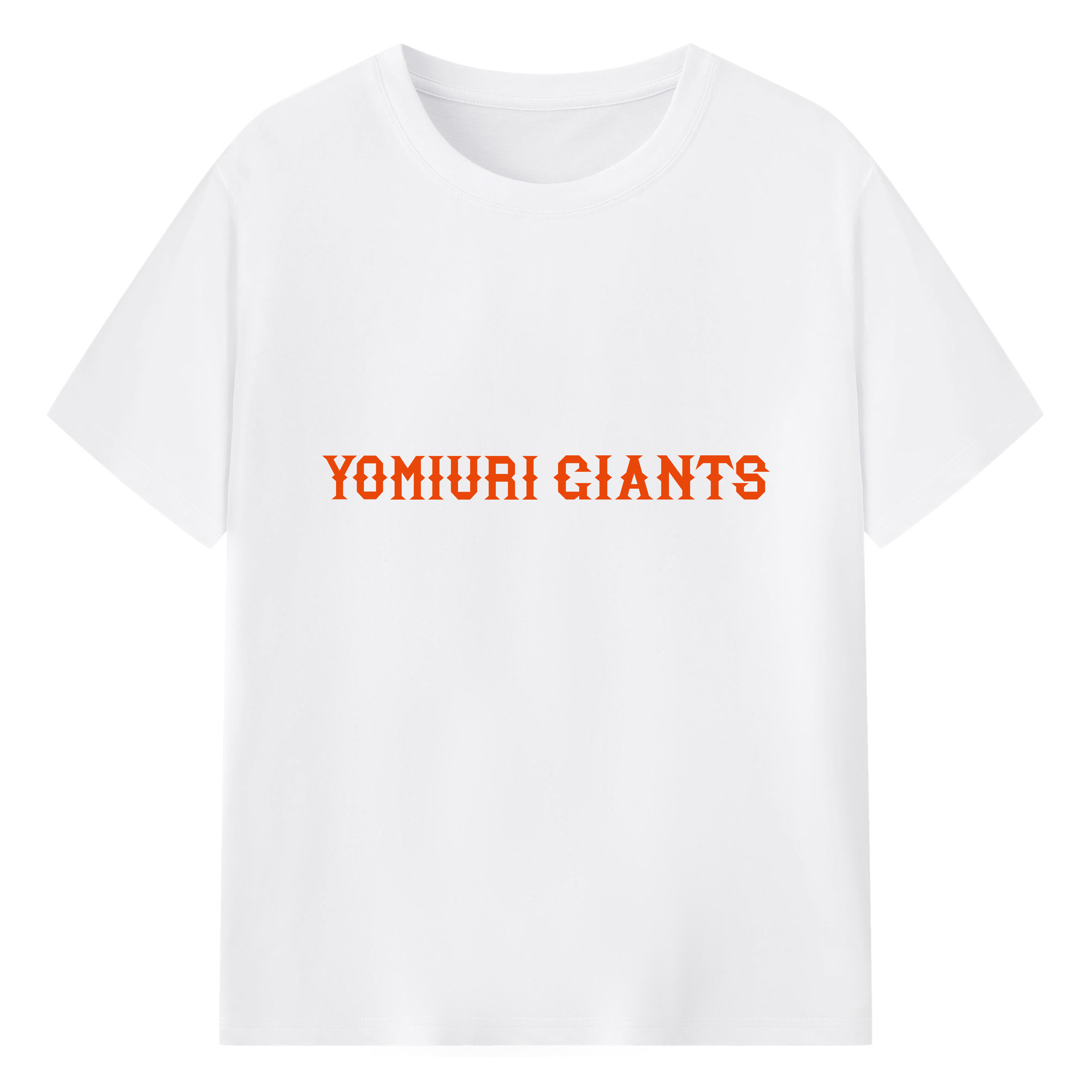 YOMIURI GIANTS OLD WORDMARK 2010's Logo - 綿100％ 半袖Tシャツ ・ フロントプリント ・ 快適 通気性 ・ 日常使い 散歩 スポーツ用