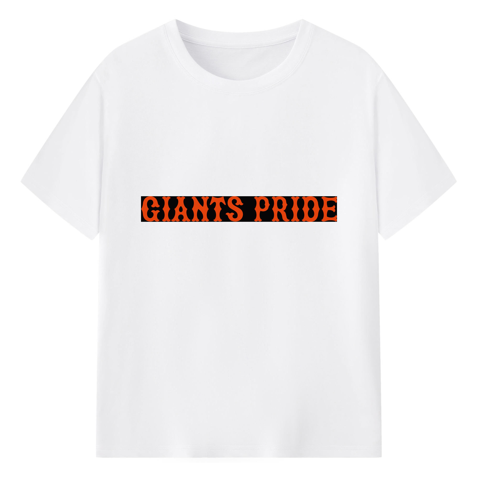 YOMIURI GIANTS SLOGAN GIANTS PRIDE APPLICATION BLACK BACKGROUND Logo - 綿100％ 半袖Tシャツ ・ フロントプリント ・ 快適 通気性 ・ 日常使い 散歩 スポーツ用
