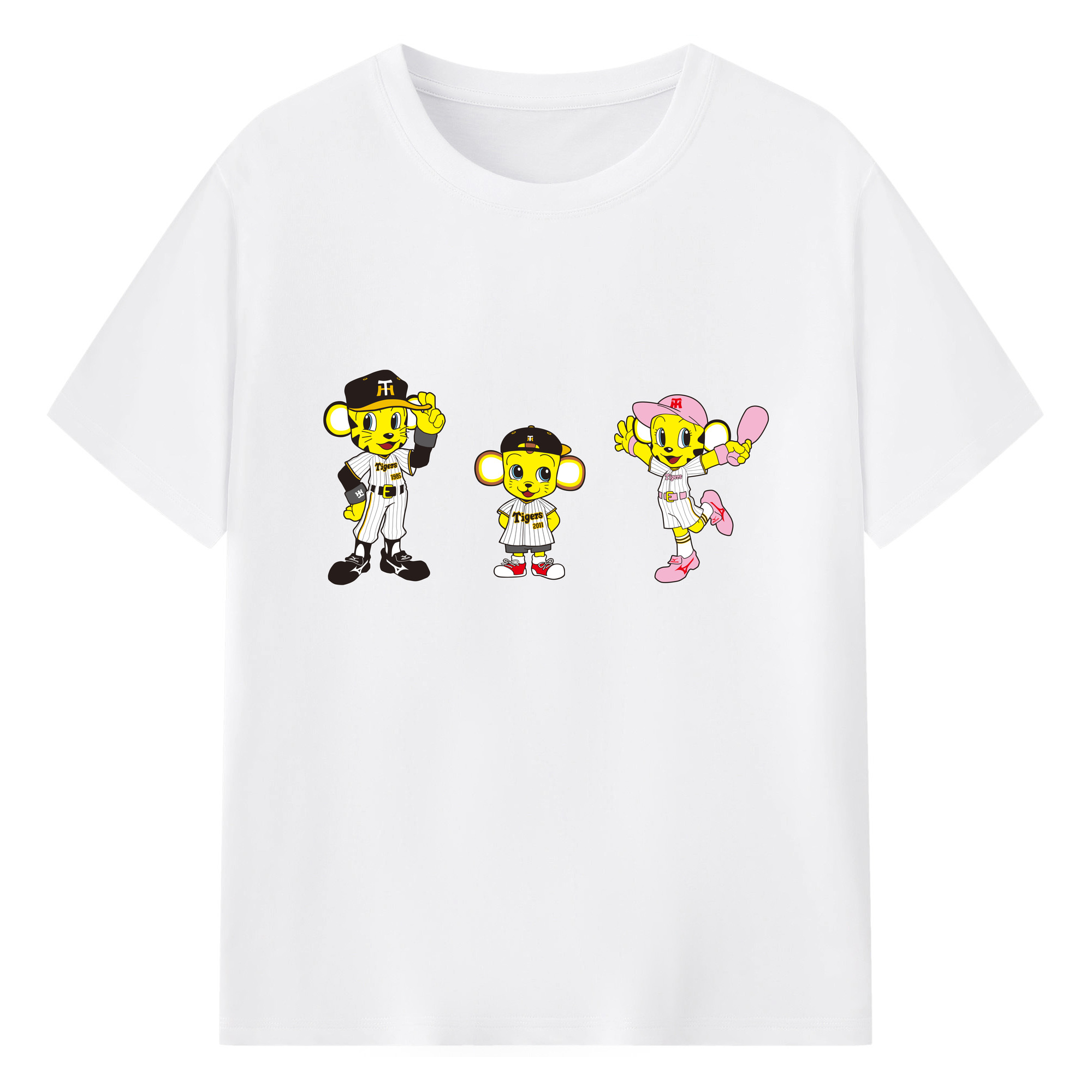 HANSHIN TIGERS MASCOT TO-LUCKY LUCKY KITA 2022 HOME UNIFORM ORIGINAL MIZUNO SPONSOR Logo - 綿100％ 半袖Tシャツ ・ フロントプリント ・ 快適 通気性 ・ 日常使い 散歩 スポーツ用
