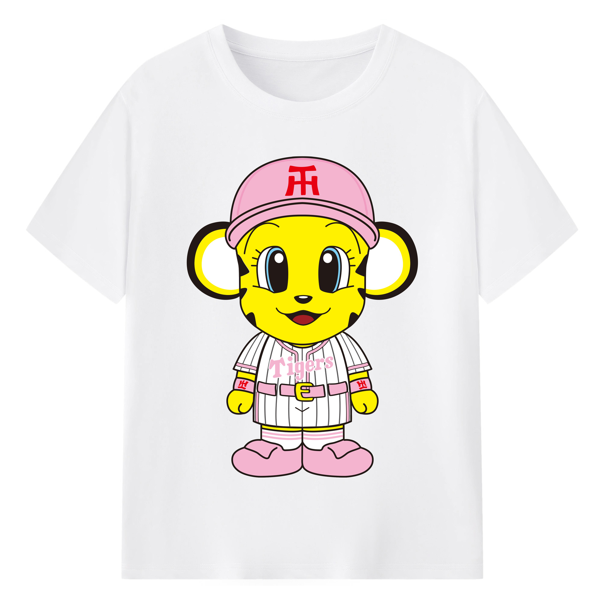 HANSHIN TIGERS MASCOT LUCKY APPLICATION KID STAND 2015 Logo - 綿100％ 半袖Tシャツ ・ フロントプリント ・ 快適 通気性 ・ 日常使い 散歩 スポーツ用