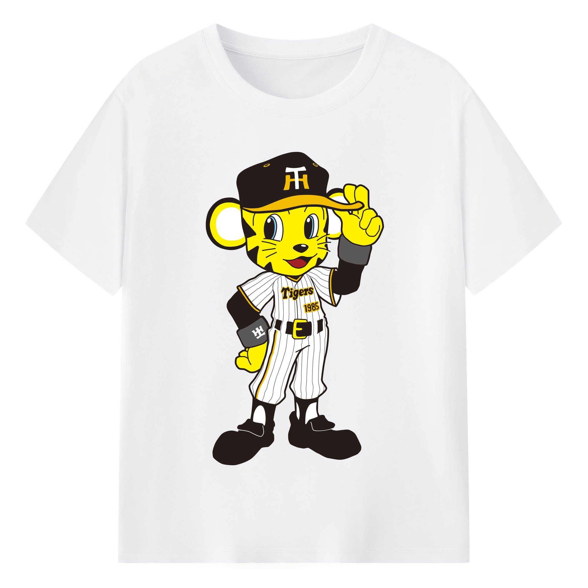 HANSHIN TIGERS MASCOT TO-LUCKY 2022 HOME UNIFORM ORIGINAL Logo - 綿100％ 半袖Tシャツ ・ フロントプリント ・ 快適 通気性 ・ 日常使い 散歩 スポーツ用
