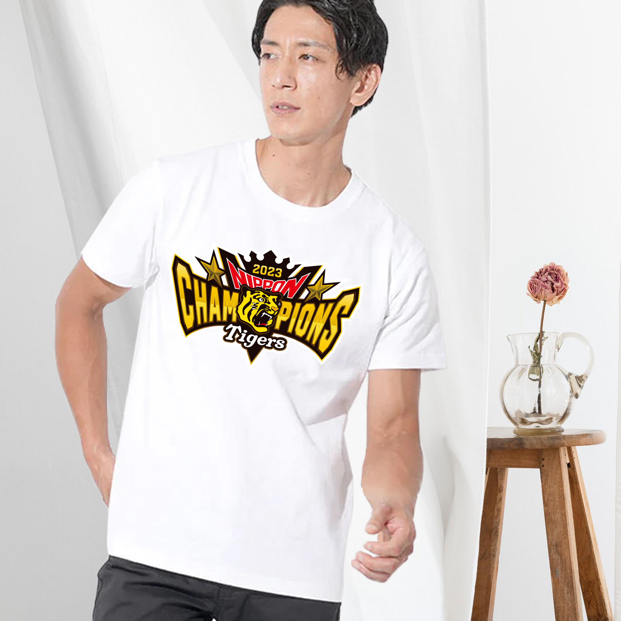 HANSHIN TIGERS 2023 NIPPON CHAMPIONS ORIGINAL EMBLEM APPLICATION BACKGROUND Logo