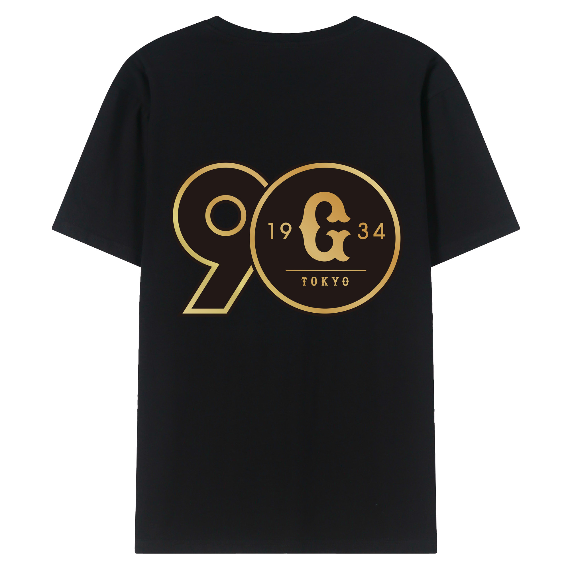 YOMIURI GIANTS 90TH ANNIVERSARY EMBLEM Logo - 綿100％ 半袖Tシャツ ・ バックプリント ・ 快適 通気性 ・ 日常使い 散歩 スポーツ用