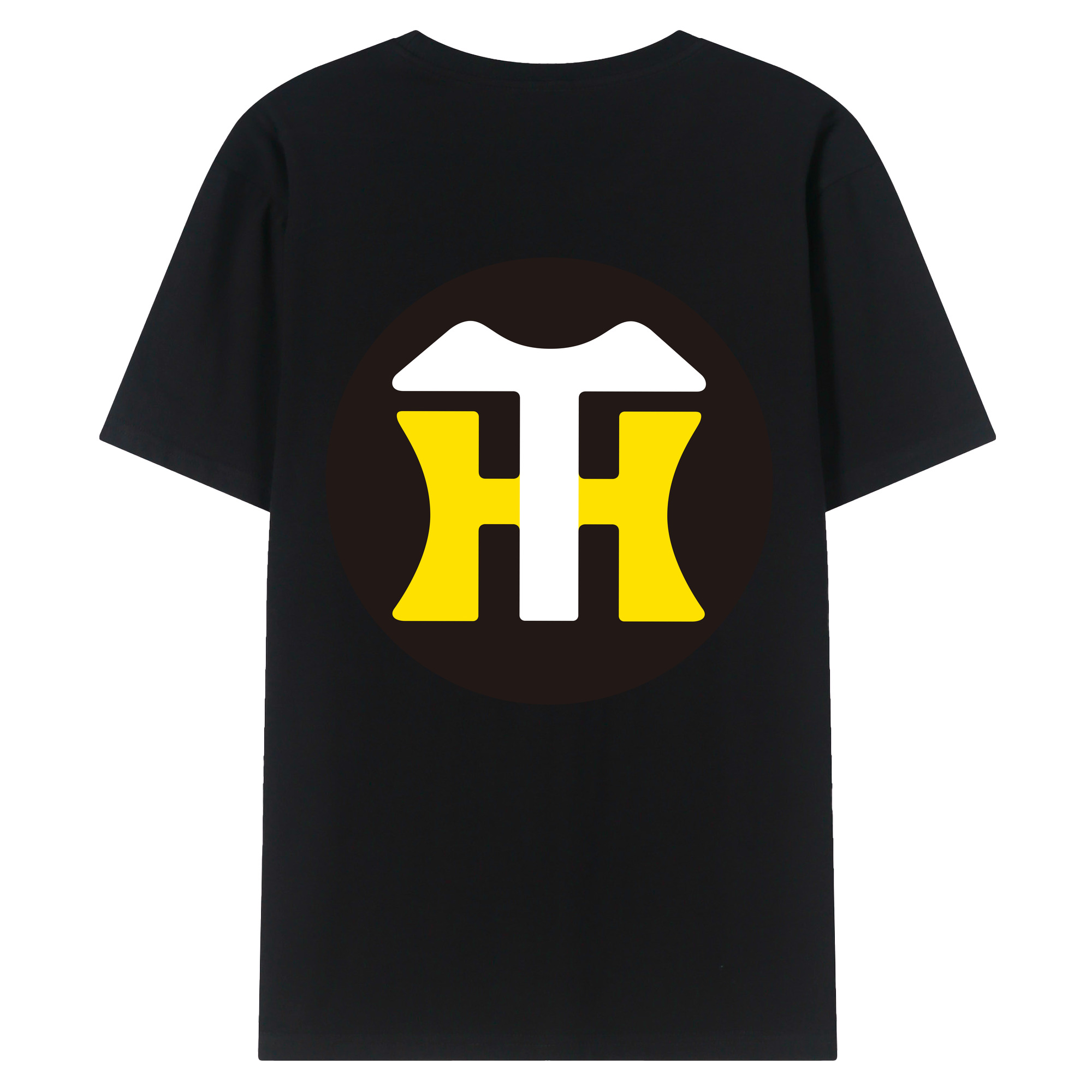 HANSHIN TIGERS SYMBOL Logo - 綿100％ 半袖Tシャツ ・ バックプリント ・ 快適 通気性 ・ 日常使い 散歩 スポーツ用