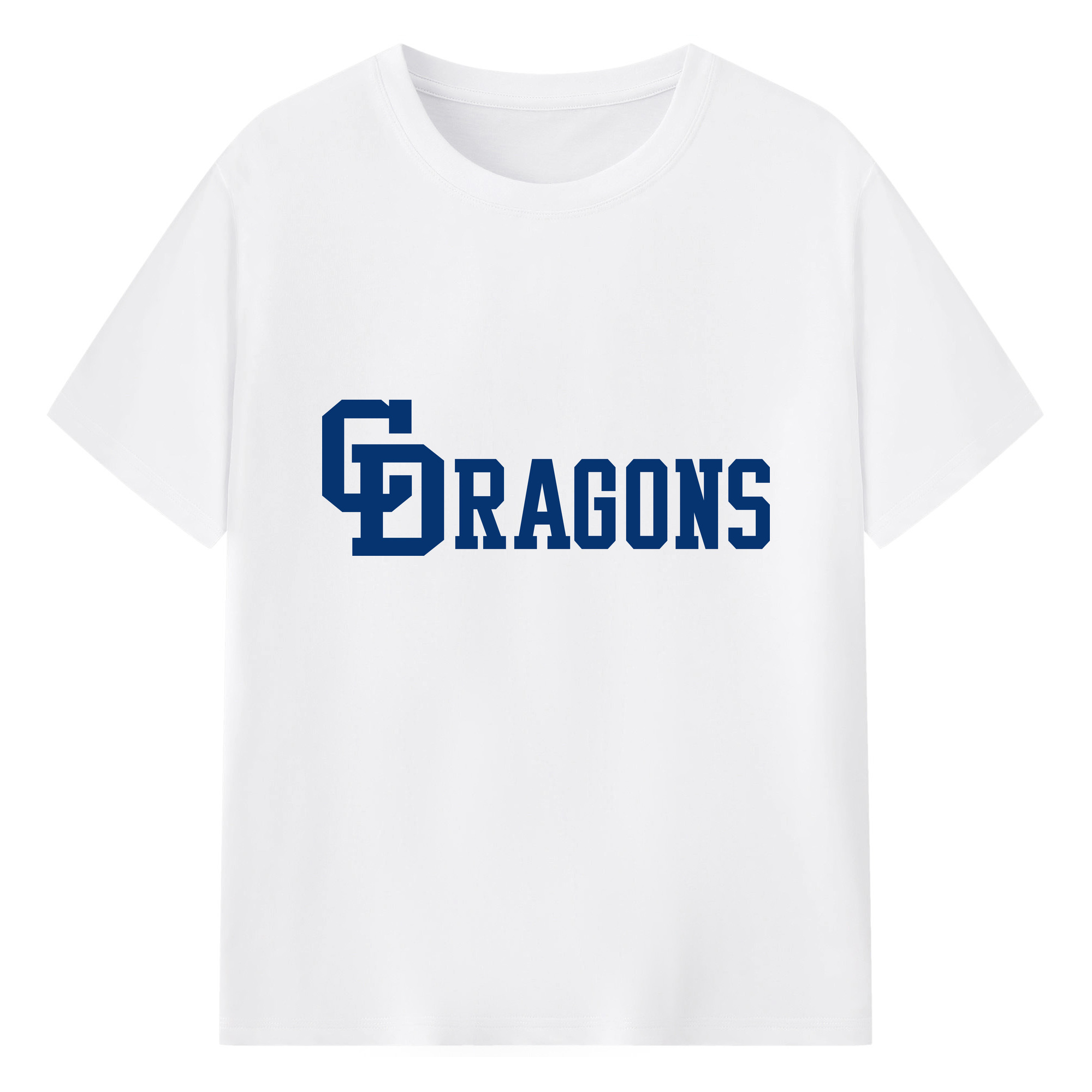 CHUNICHI DRAGONS OLD EMBLEM Logo Blue - 綿100％ 半袖Tシャツ ・ フロントプリント ・ 快適 通気性 ・ 日常使い 散歩 スポーツ用