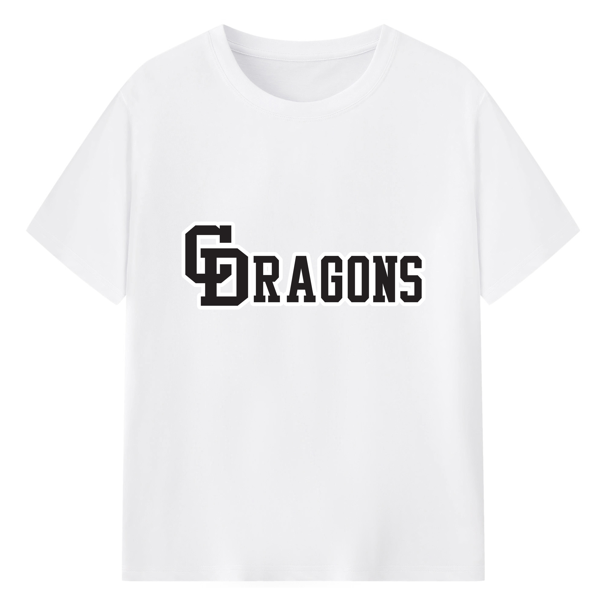 CHUNICHI DRAGONS OLD EMBLEM Logo - 綿100％ 半袖Tシャツ ・ フロントプリント ・ 快適 通気性 ・ 日常使い 散歩 スポーツ用