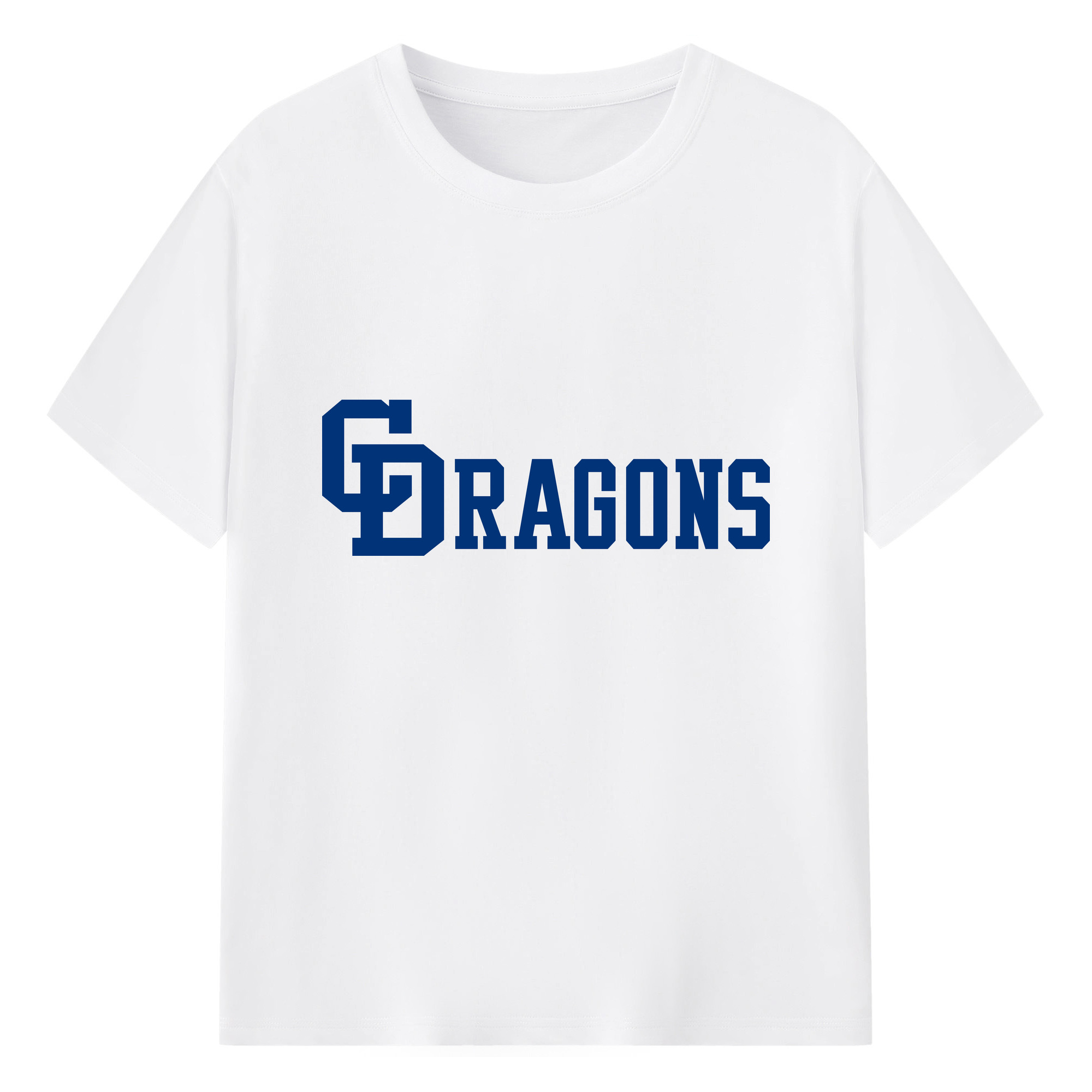 CHUNICHI DRAGONS EMBLEM WORDMARK Logo - 綿100％ 半袖Tシャツ ・ フロントプリント ・ 快適 通気性 ・ 日常使い 散歩 スポーツ用