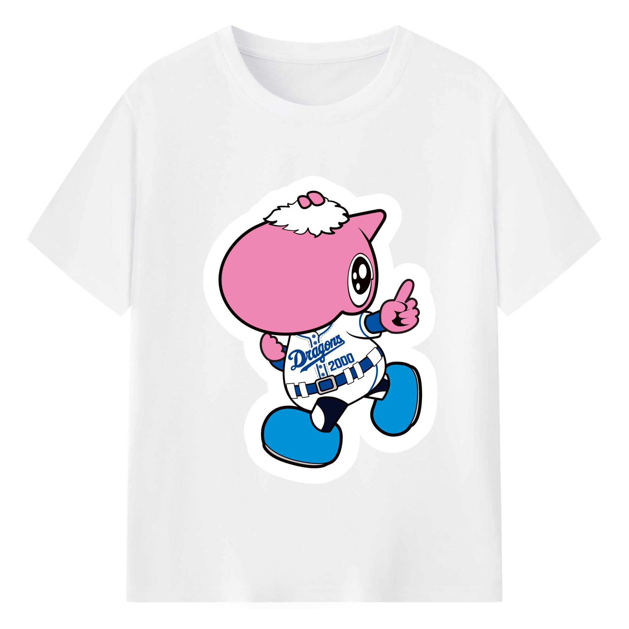 CHUNICHI DRAGONS MASCOT PAOLON 2019 2022 Logo - 綿100％ 半袖Tシャツ ・ フロントプリント ・ 快適 通気性 ・ 日常使い 散歩 スポーツ用