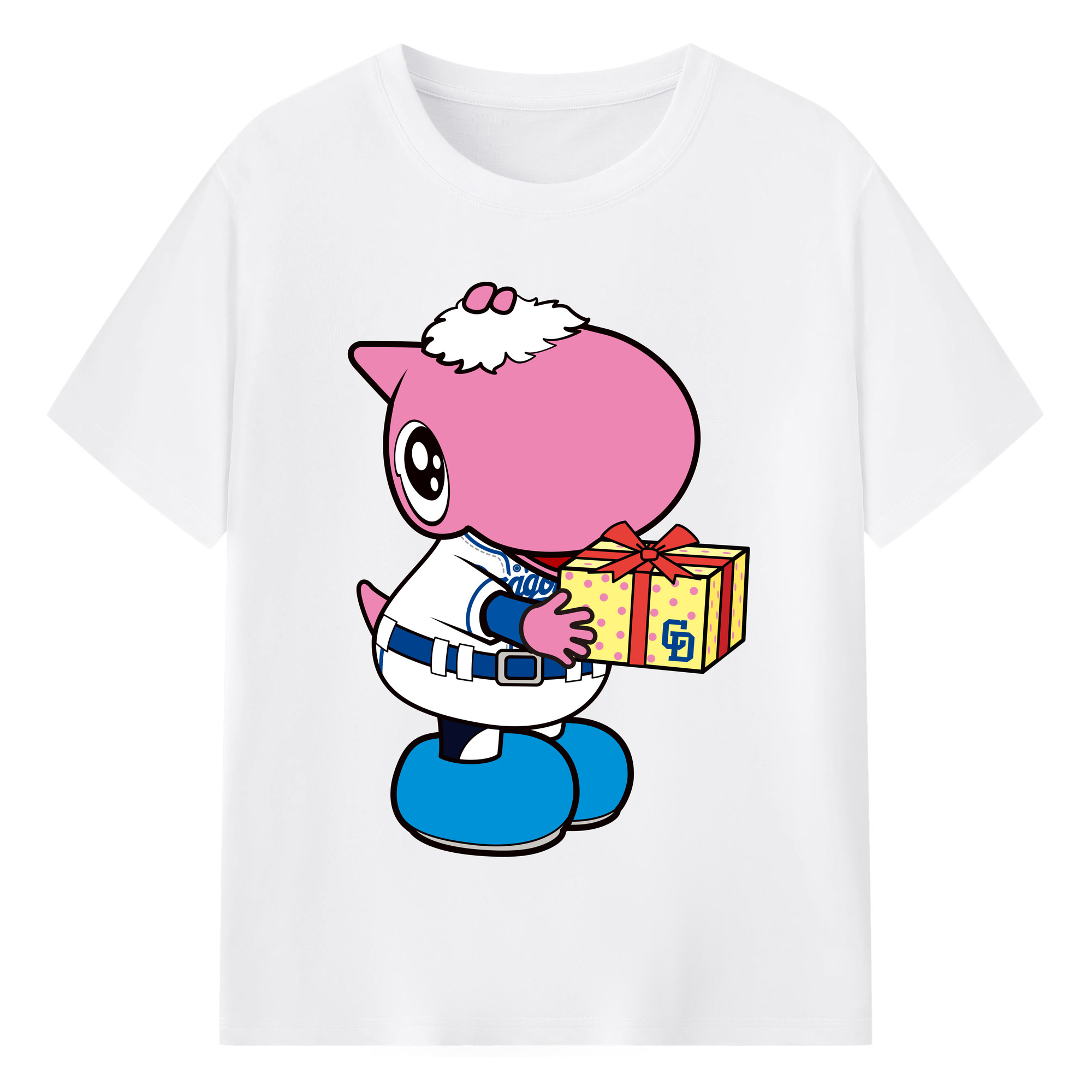 CHUNICHI DRAGONS MASCOT PAOLON APPLICATION GIFT Logo - 綿100％ 半袖Tシャツ ・ フロントプリント ・ 快適 通気性 ・ 日常使い 散歩 スポーツ用