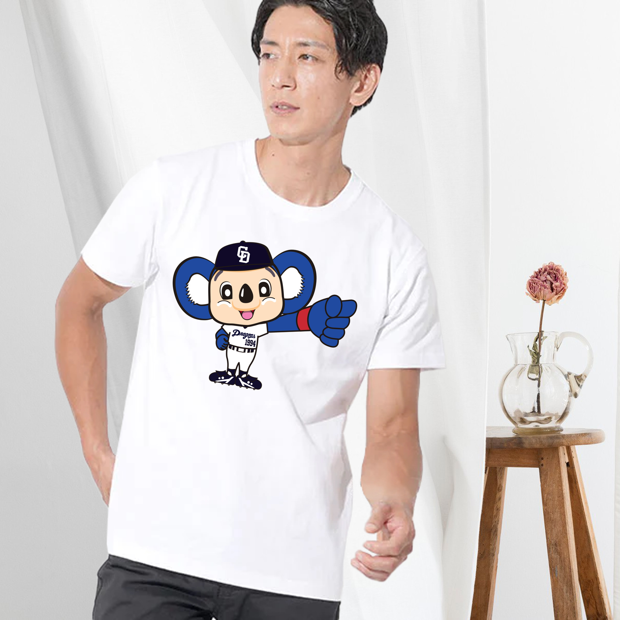 CHUNICHI DRAGONS MASCOT DOALA 2014 2016 HOME UNIFORM GRAP APPLICATION Logo