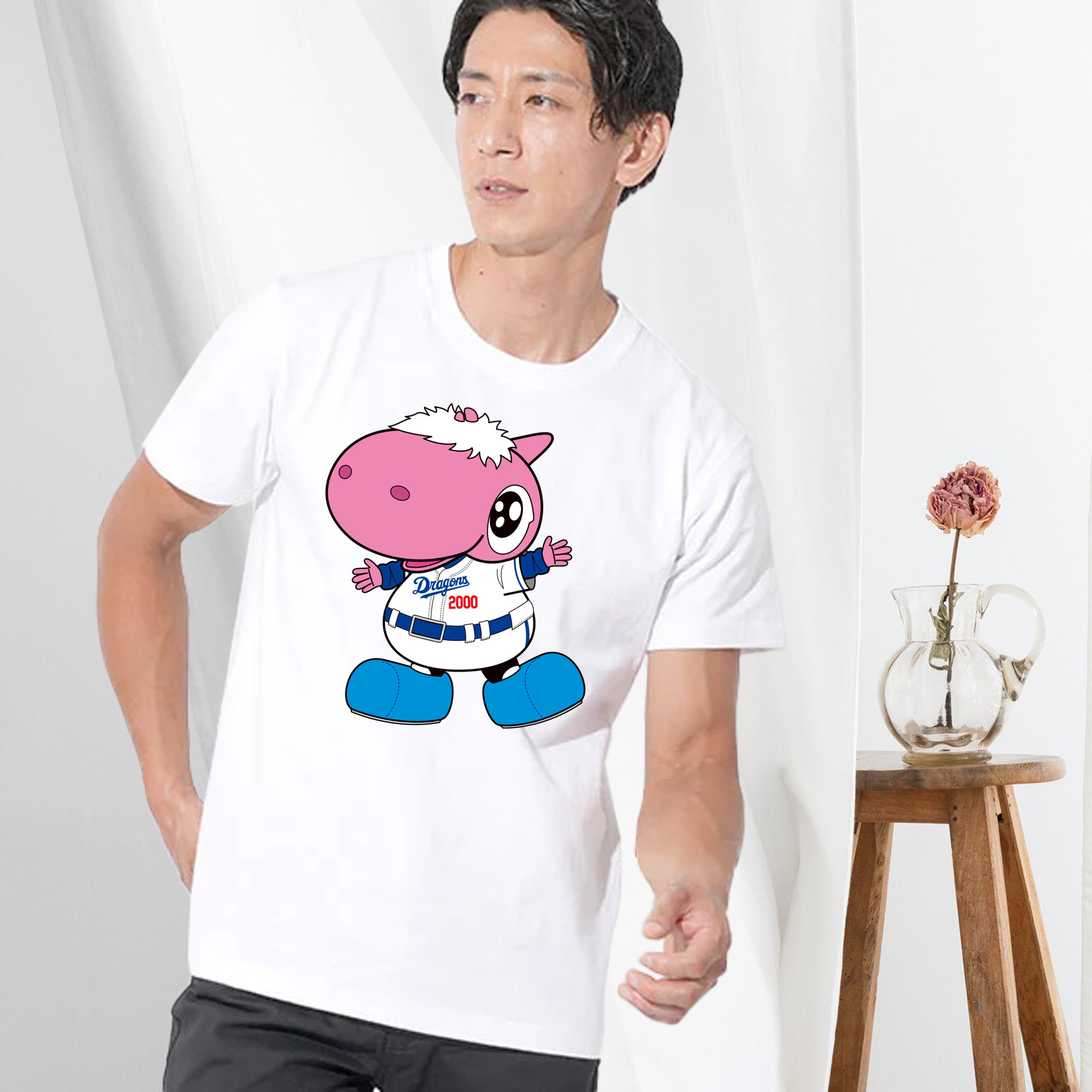 CHUNICHI DRAGONS MASCOT PAOLON 2023 HOME UNIFORM APPLICATION GREETING Logo