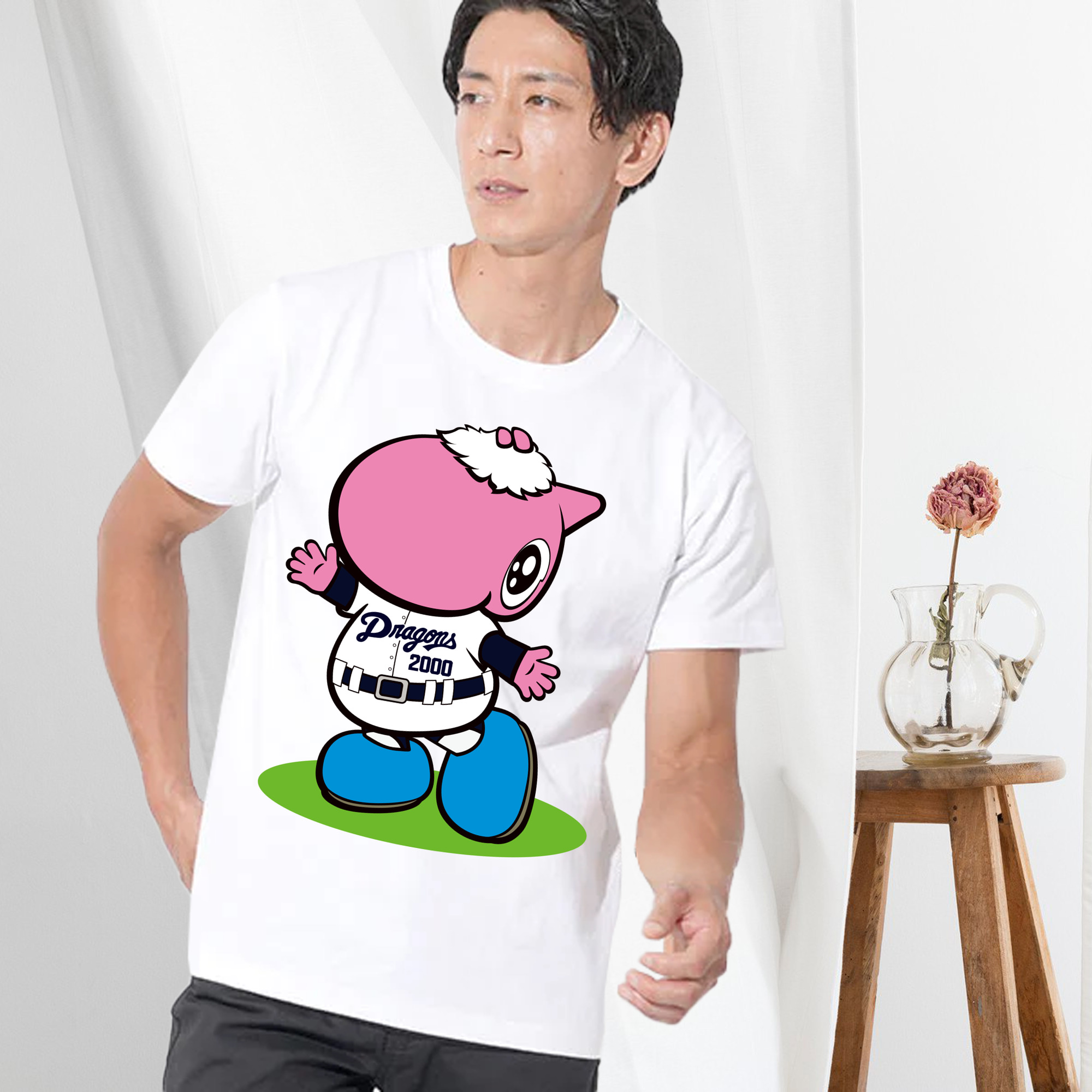 CHUNICHI DRAGONS MASCOT PAOLON 2014 2016 HOME UNIFORM Logo