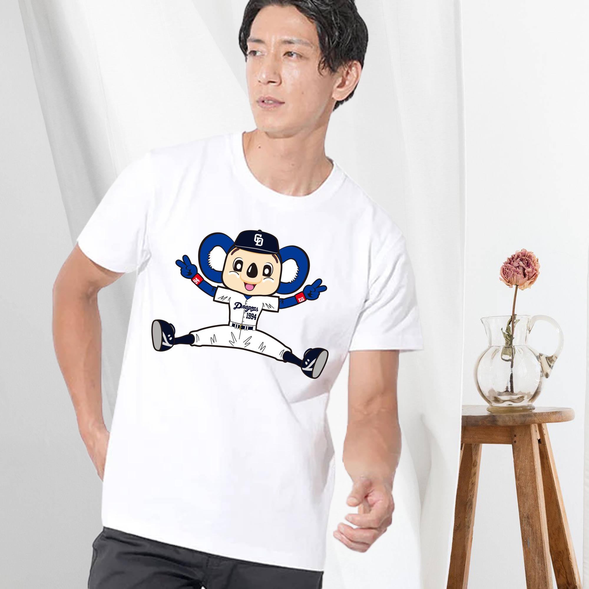 CHUNICHI DRAGONS MASCOT DOALA 2014 2016 HOME UNIFORM APPLICATION FLOP DOWN Logo