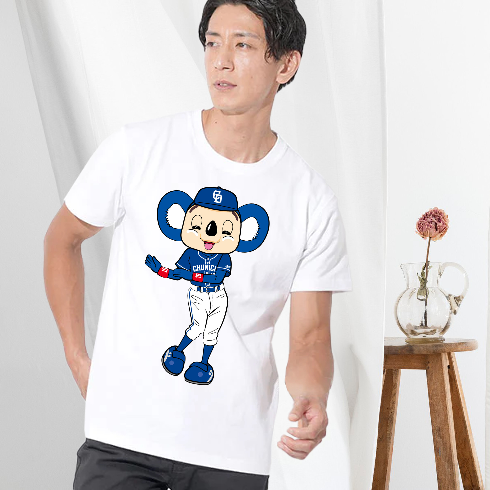 CHUNICHI DRAGONS MASCOT DOALA 2019 AWAY UNIFORM APPLICATION GOOD MOOD DANCE Logo