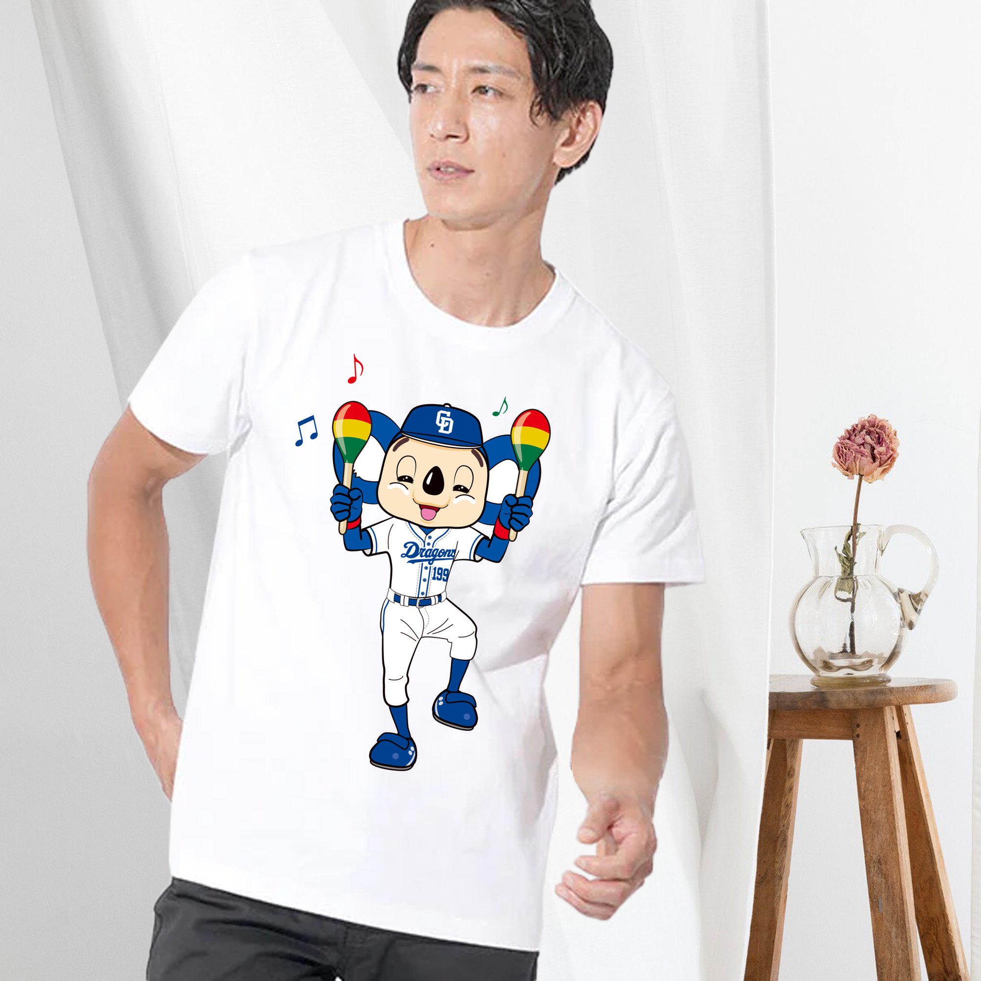 CHUNICHI DRAGONS MASCOT DOALA HOME UNIFORM 2018 APPLICATION GRABBING TOOL DANCE Logo