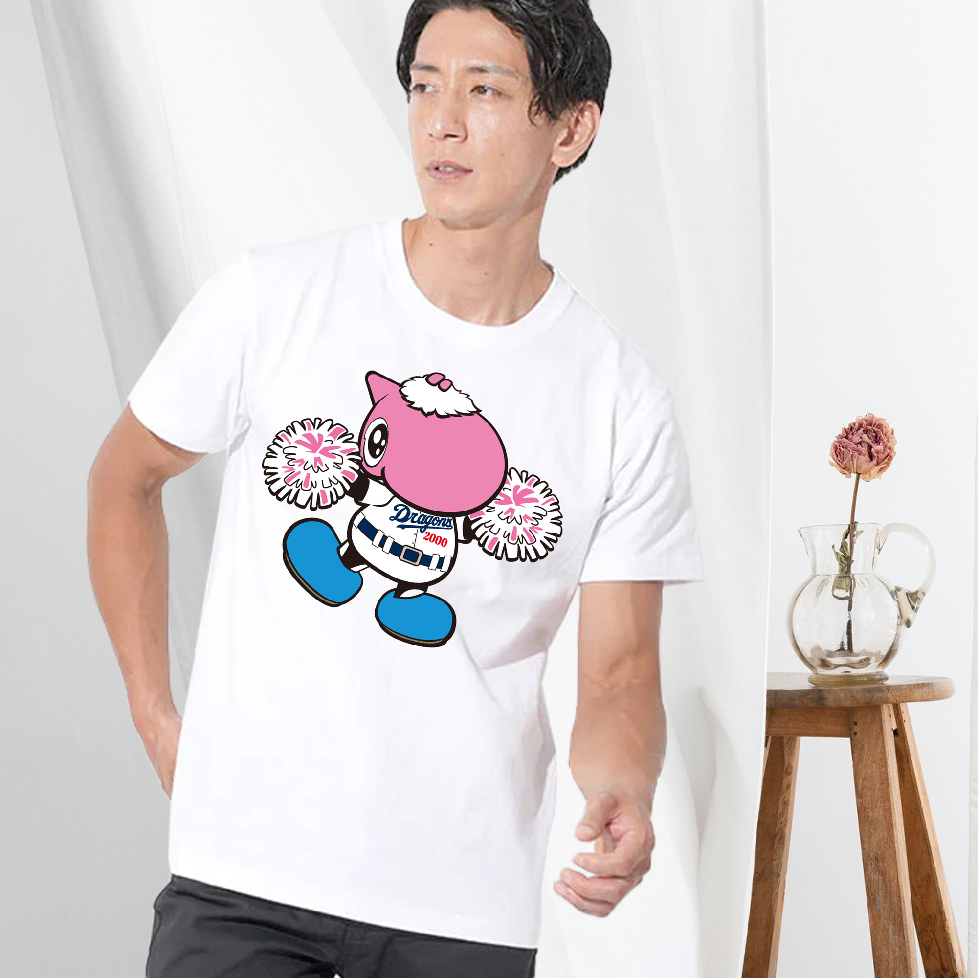 CHUNICHI DRAGONS MASCOT PAOLON 2012 2013 HOME UNIFORM APPLICATION CHEERING Logo