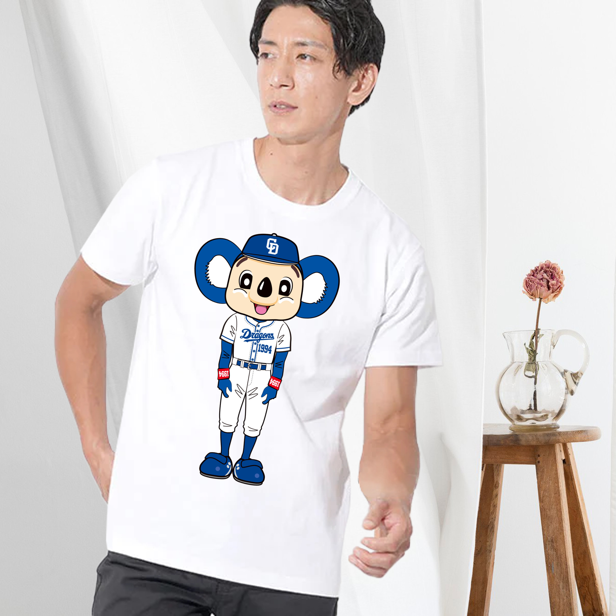 CHUNICHI DRAGONS MASCOT DOALA 2019 2022 HOME UNIFORM ORIGINAL Logo