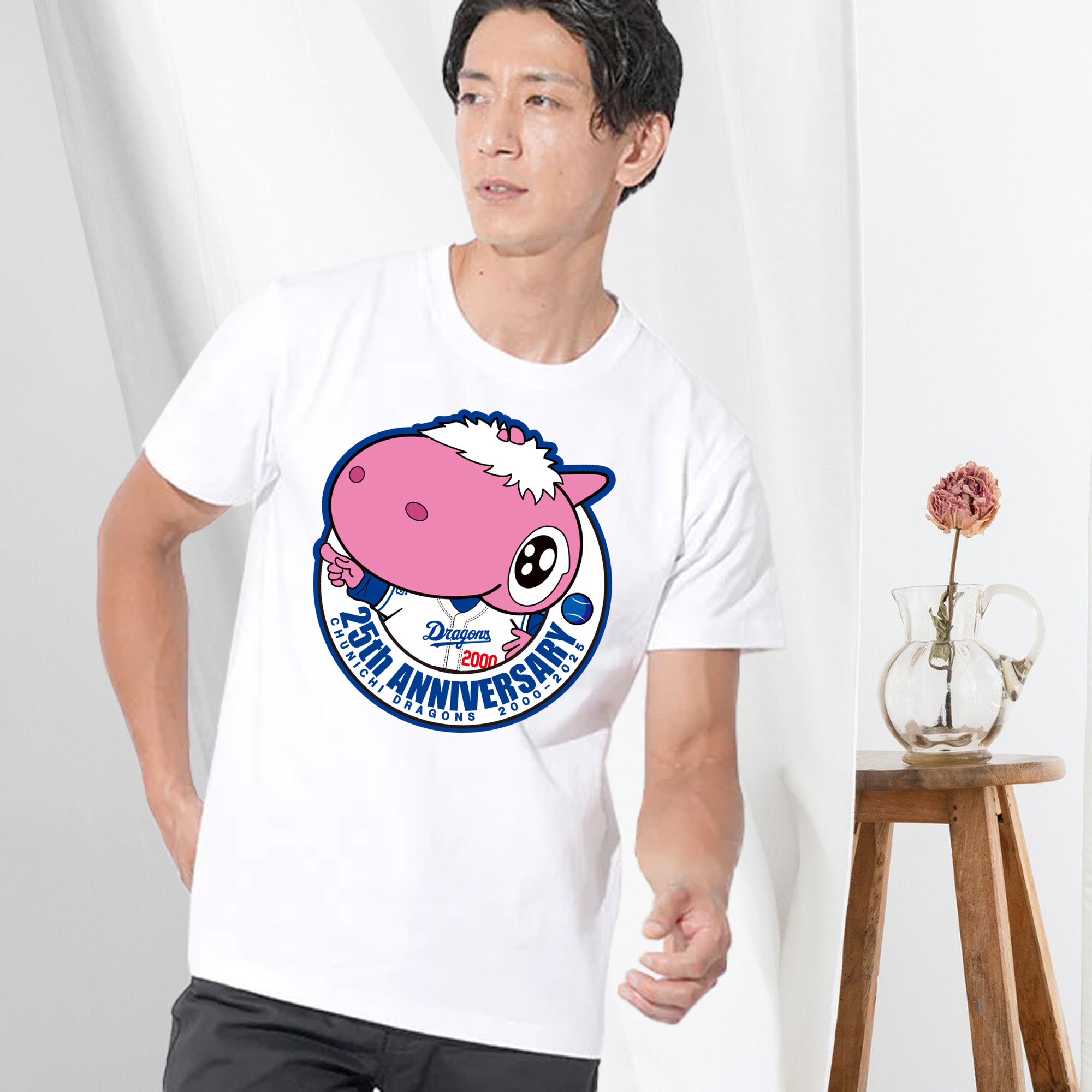 CHUNICHI DRAGONS MASCOT PAOLON 25TH ANNIVERSARY EMBLEM Logo