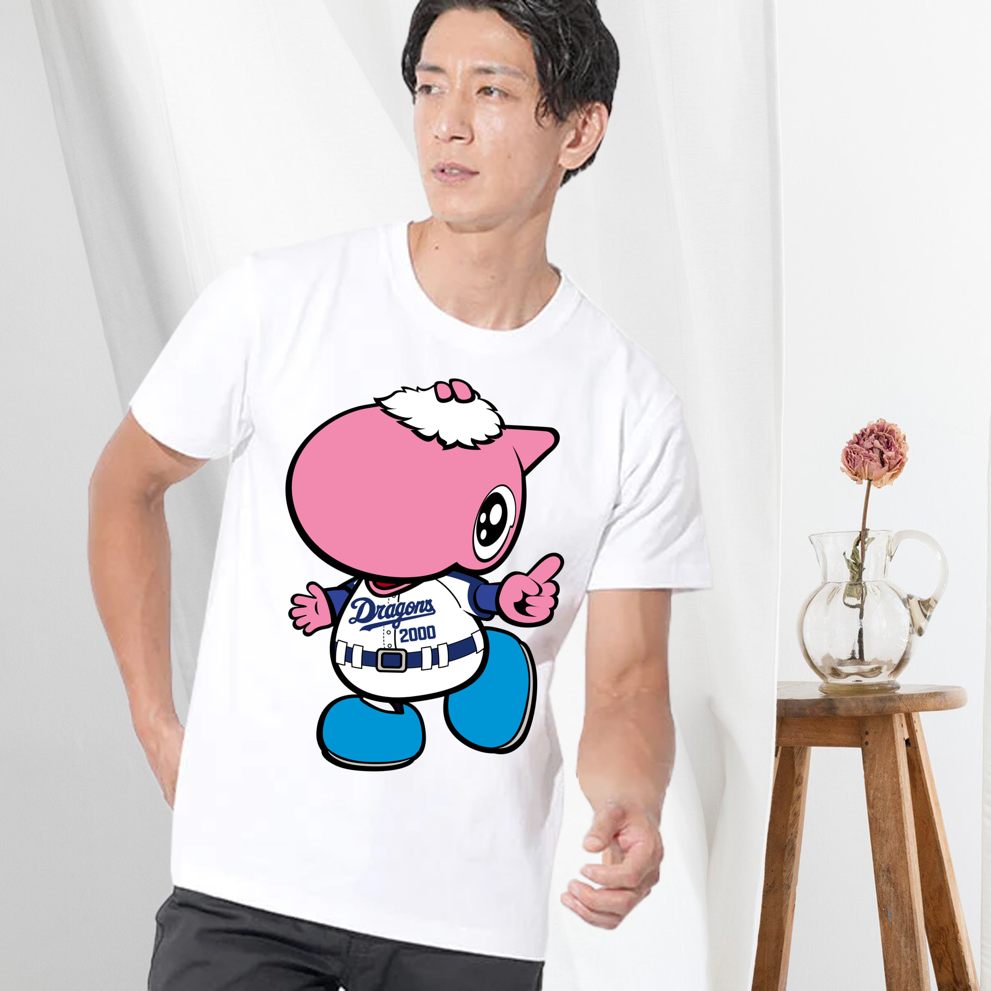 CHUNICHI DRAGONS MASCOT PAOLON APPLICATION 2017 2018 HOME UNIFORM INDICATE Logo