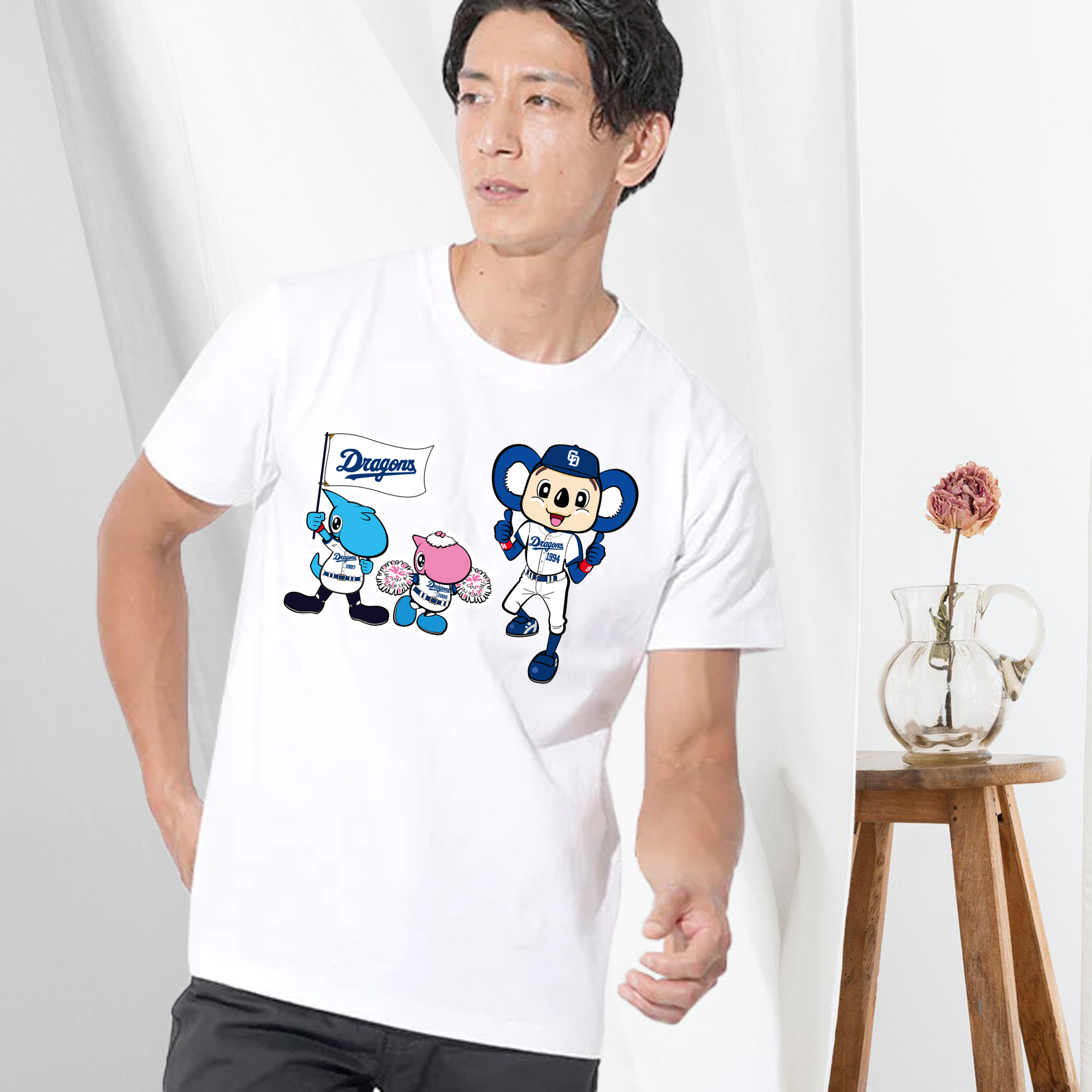 CHUNICHI DRAGONS MASCOT SHAOLON PAOLON DOALA APPLICATION FLAG Logo