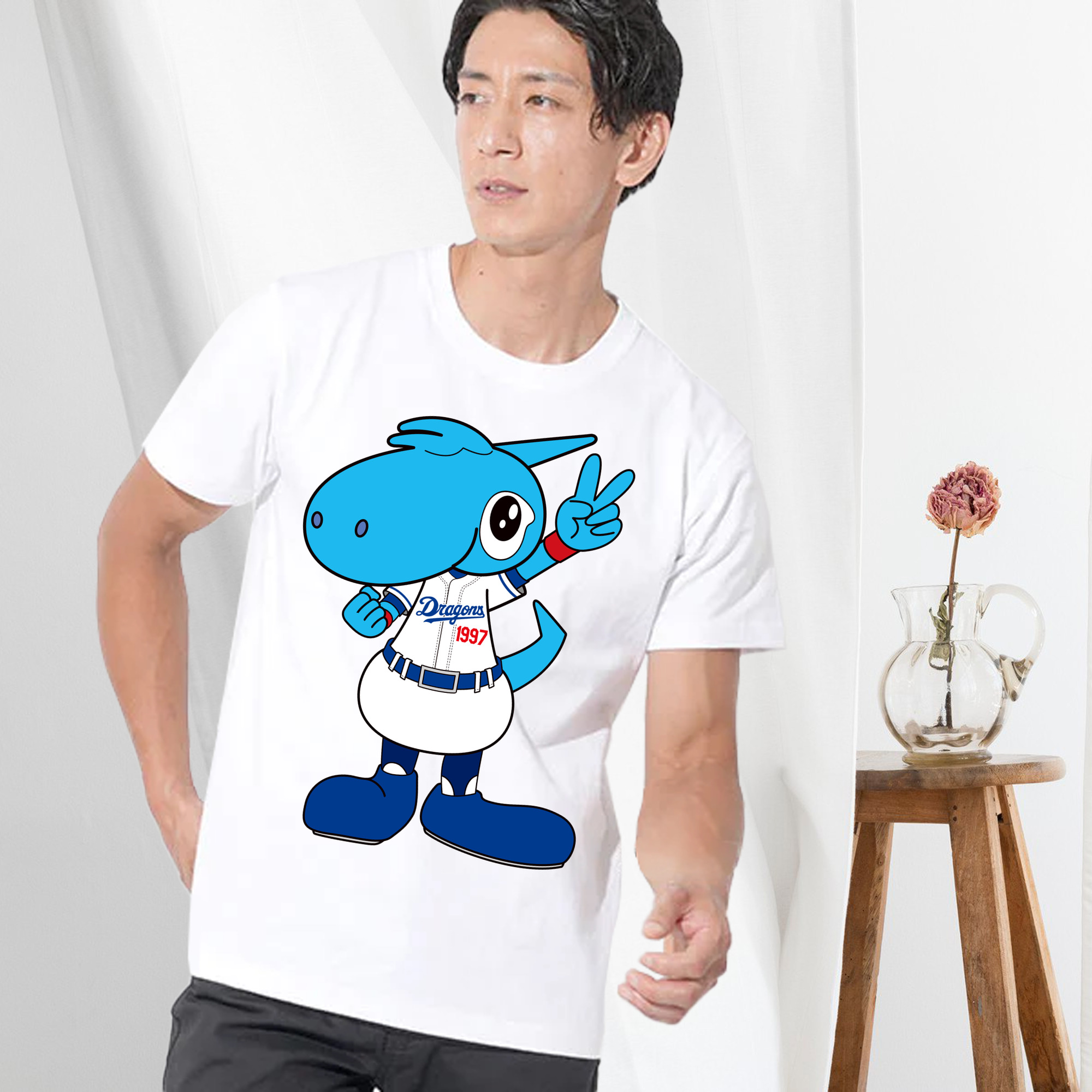 CHUNICHI DRAGONS MASCOT SHAOLON 2023 HOME UNIFORM APPLICATION VICTORY Logo