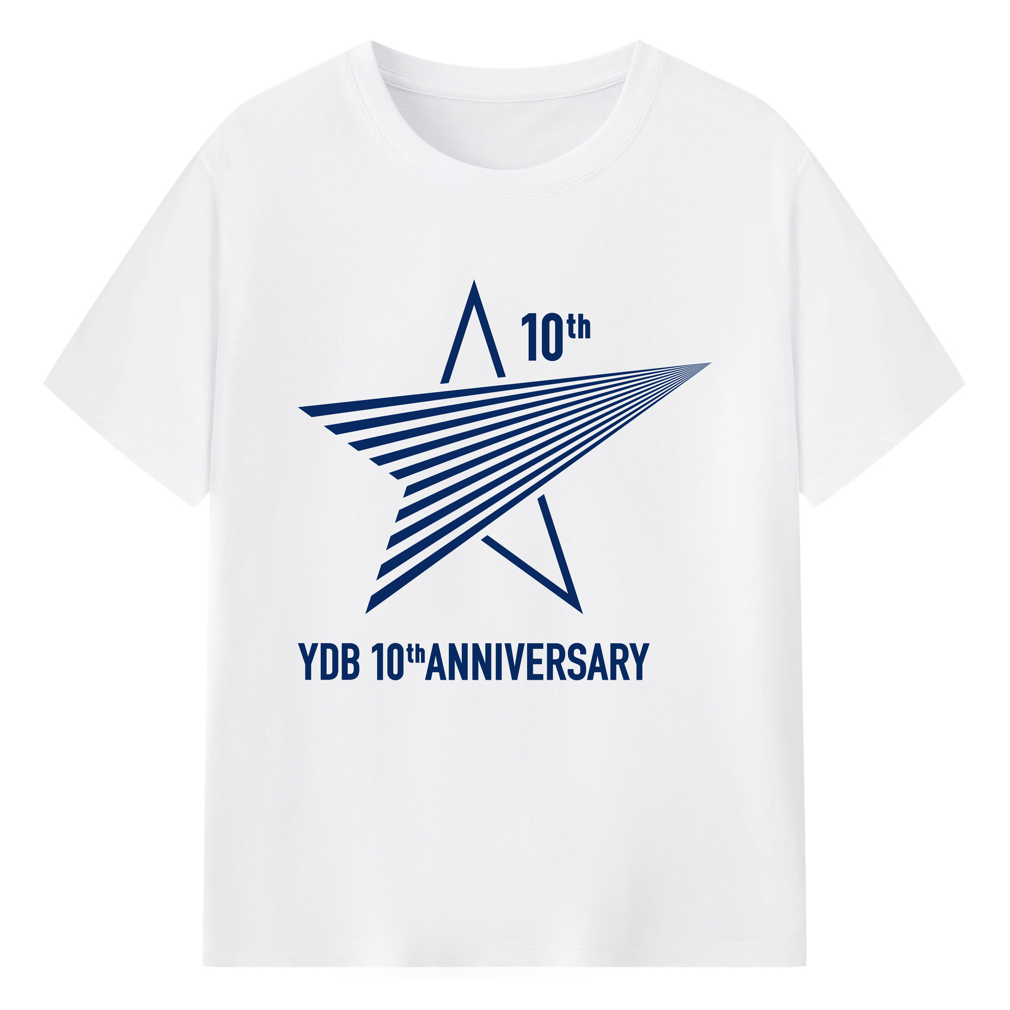 YOKOHAMA DeNA BAYSTARS 10TH ANNIVERSARY EMBLEM Logo - 綿100％ 半袖Tシャツ ・ フロントプリント ・ 快適 通気性 ・ 日常使い 散歩 スポーツ用