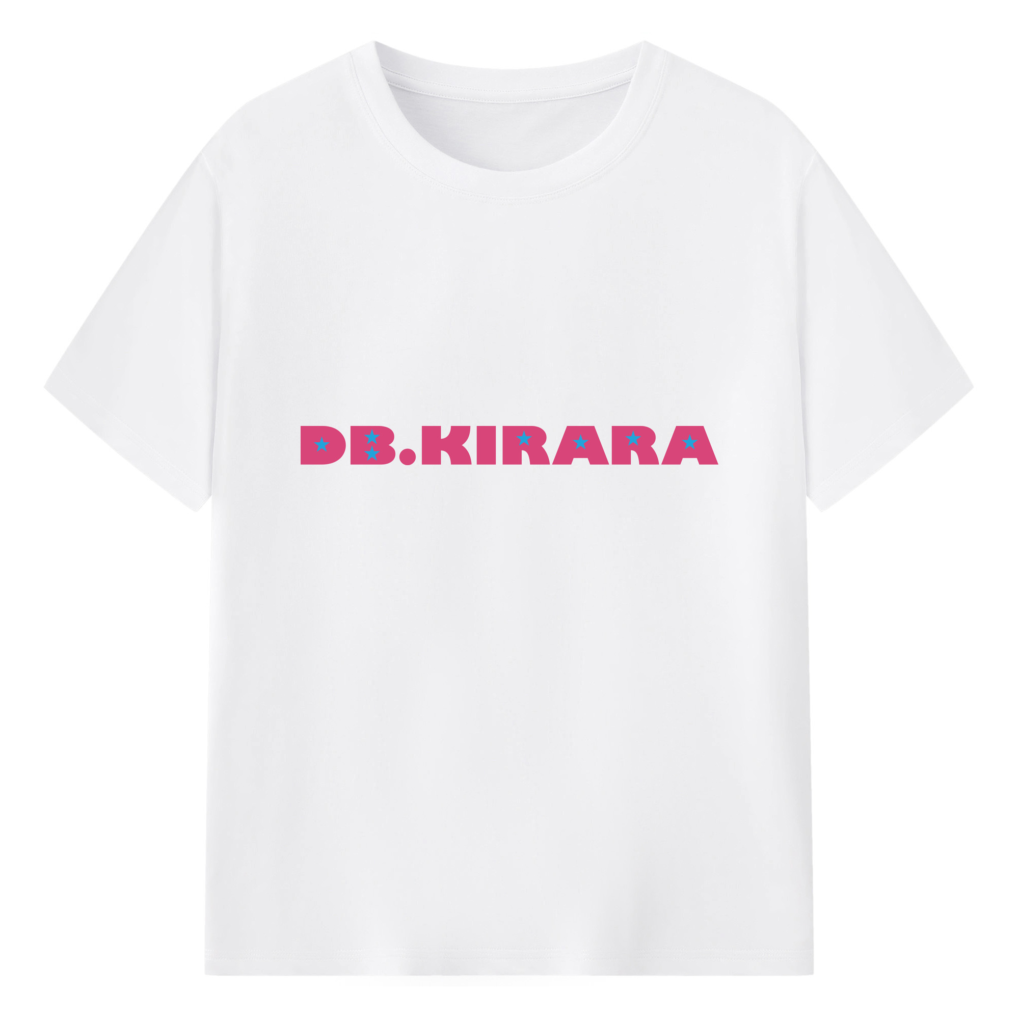 YOKOHAMA DeNA BAYSTARS MASCOT DB.KIRARA NAME WORDMARK Logo - 綿100％ 半袖Tシャツ ・ フロントプリント ・ 快適 通気性 ・ 日常使い 散歩 スポーツ用