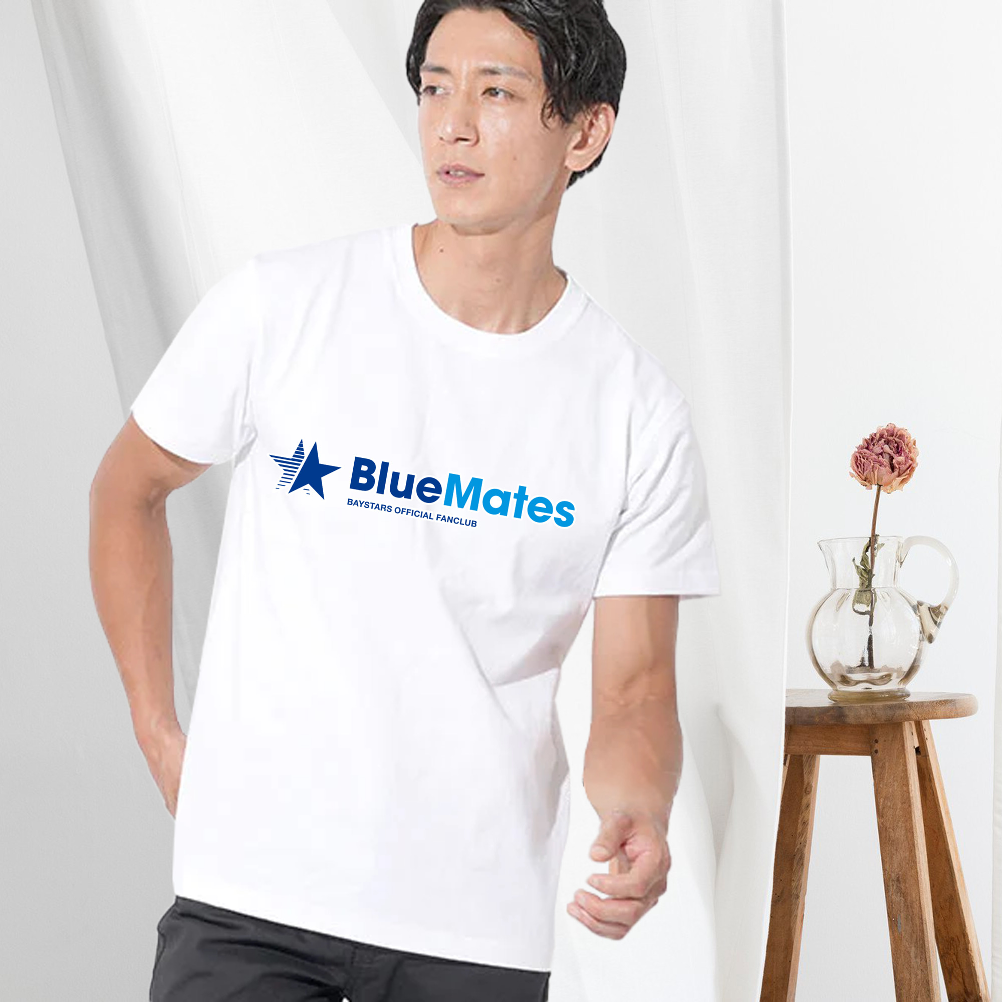 YOKOHAMA DeNA BAYSTARS FANCLUB BLUE MATES APPLICATION VERTICAL TYPE Logo