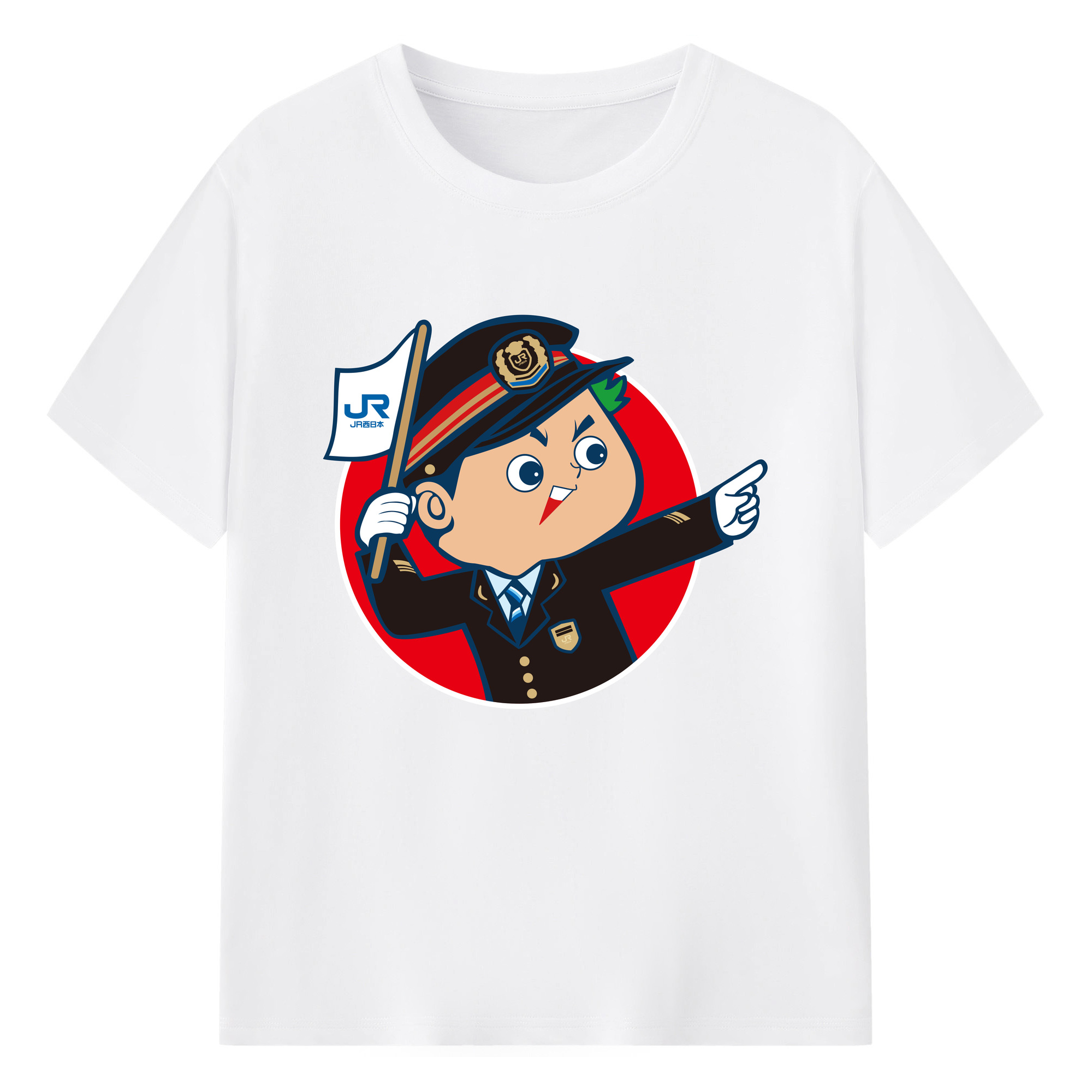 HIROSHIMA TOYO CARP MASCOT CARP BOYA APPLICATION JR WEST NIPPON GROUP Logo - 綿100％ 半袖Tシャツ ・ フロントプリント ・ 快適 通気性 ・ 日常使い 散歩 スポーツ用