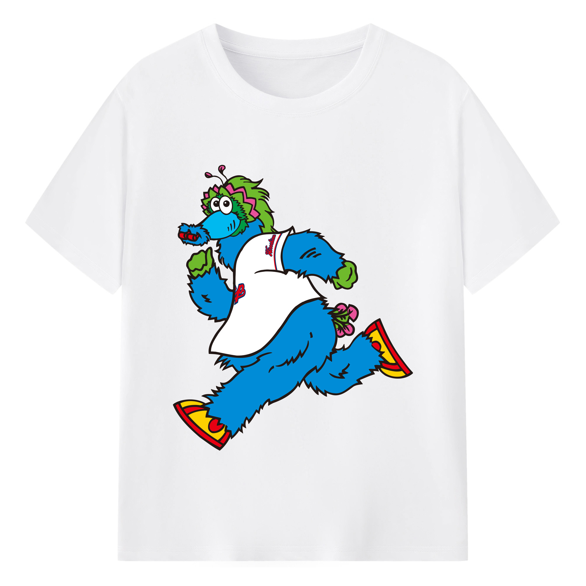 HIROSHIMA TOYO CARP MASCOT SLYLY APPLICATION RUNNING Logo - 綿100％ 半袖Tシャツ ・ フロントプリント ・ 快適 通気性 ・ 日常使い 散歩 スポーツ用