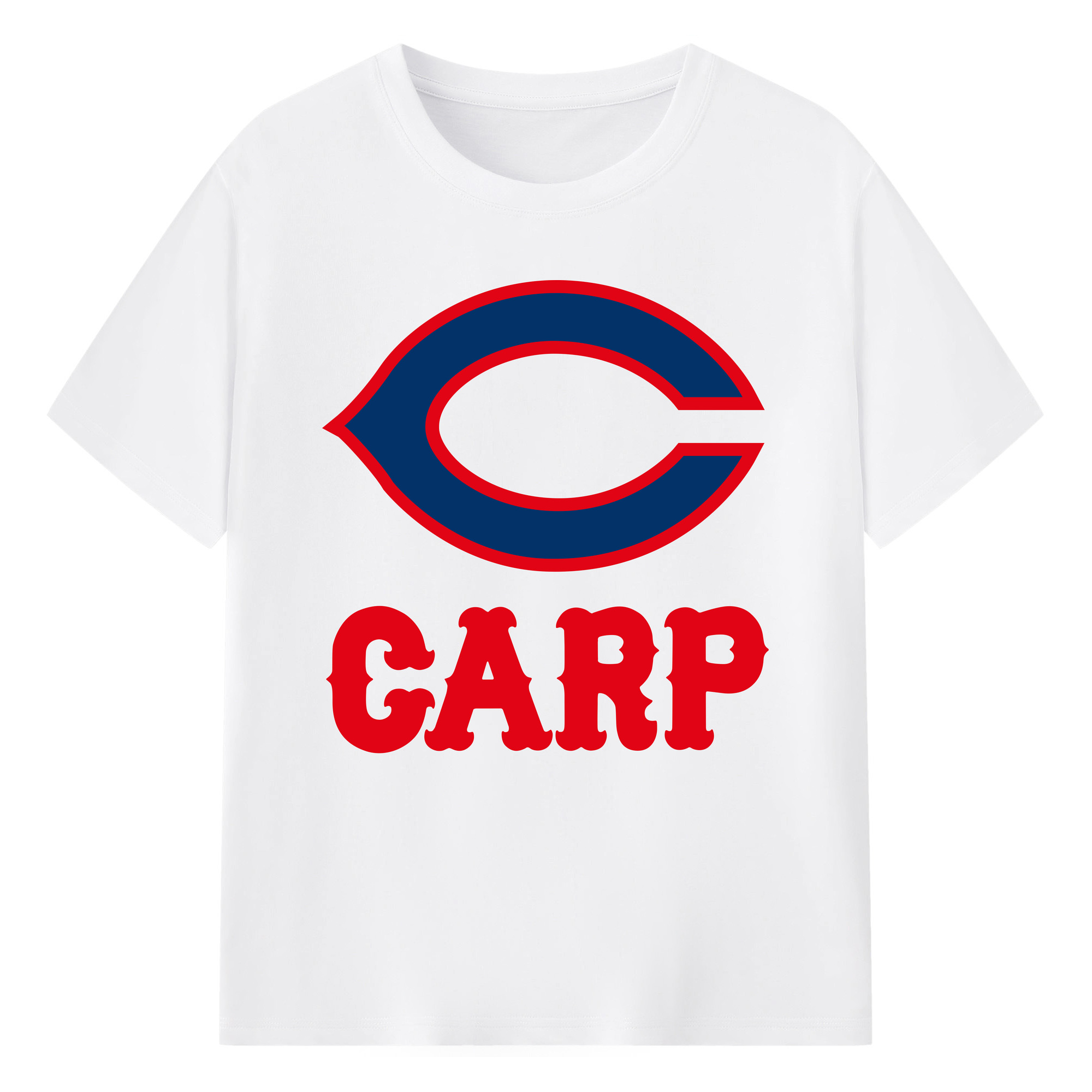 HIROSHIMA TOYO CARP OLD WORDMARK SYMBOL Logo - 綿100％ 半袖Tシャツ ・ フロントプリント ・ 快適 通気性 ・ 日常使い 散歩 スポーツ用