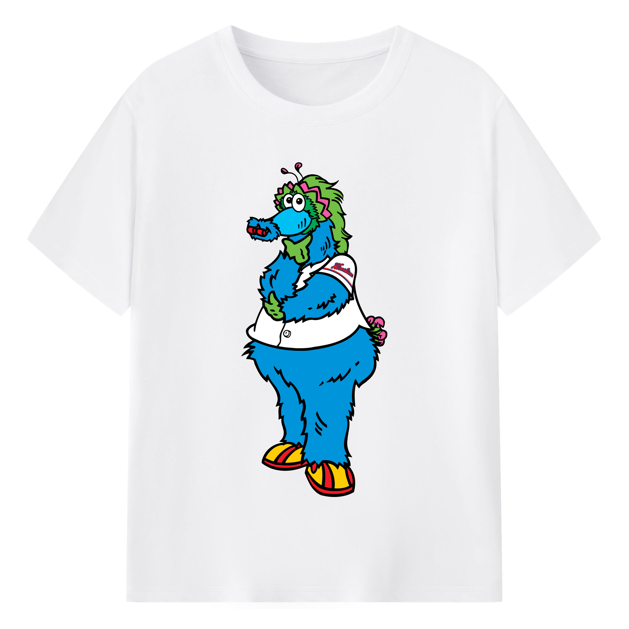 HIROSHIMA TOYO CARP MASCOT SLYLY APPLICATION THINK Logo - 綿100％ 半袖Tシャツ ・ フロントプリント ・ 快適 通気性 ・ 日常使い 散歩 スポーツ用