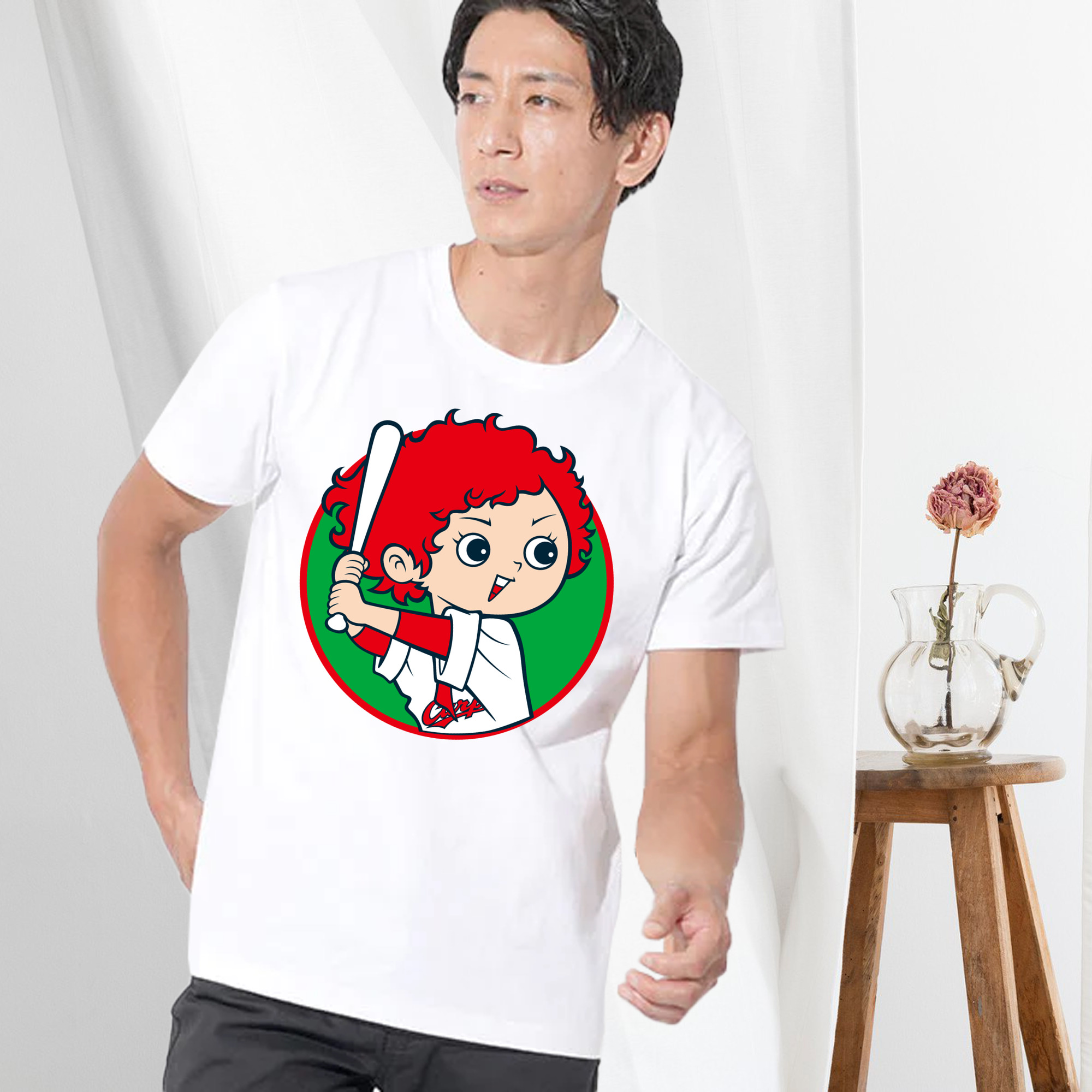 HIROSHIMA TOYO CARP MASCOT APPLICATION CARP BOYA WOMAN Logo