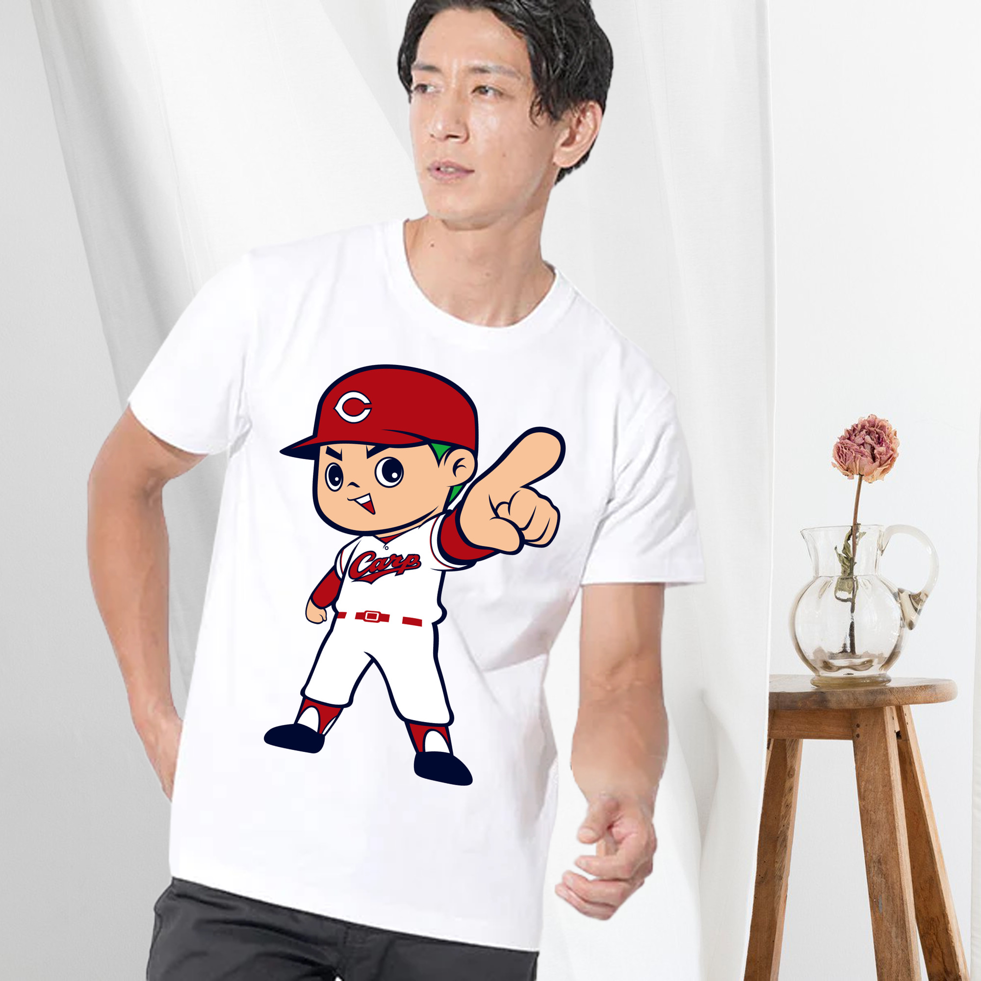 HIROSHIMA TOYO CARP MASCOT CARP BOYA 2023 HOME UNIFORM APPLICATION INDICIATION Logo
