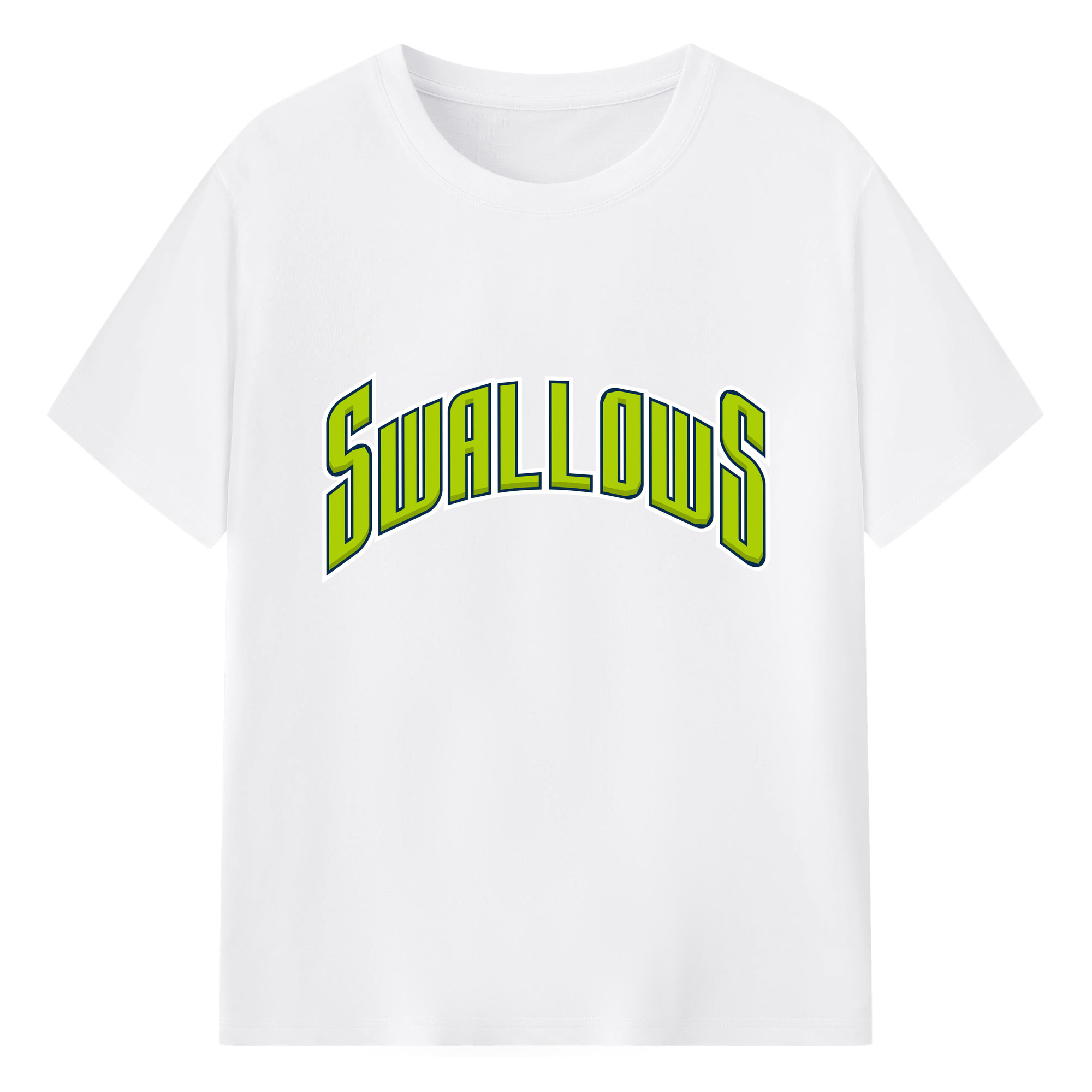 TOKYO YAKULT SWALLOWS CREW SERIES WORDMARK 2017 Logo - 綿100％ 半袖Tシャツ ・ フロントプリント ・ 快適 通気性 ・ 日常使い 散歩 スポーツ用