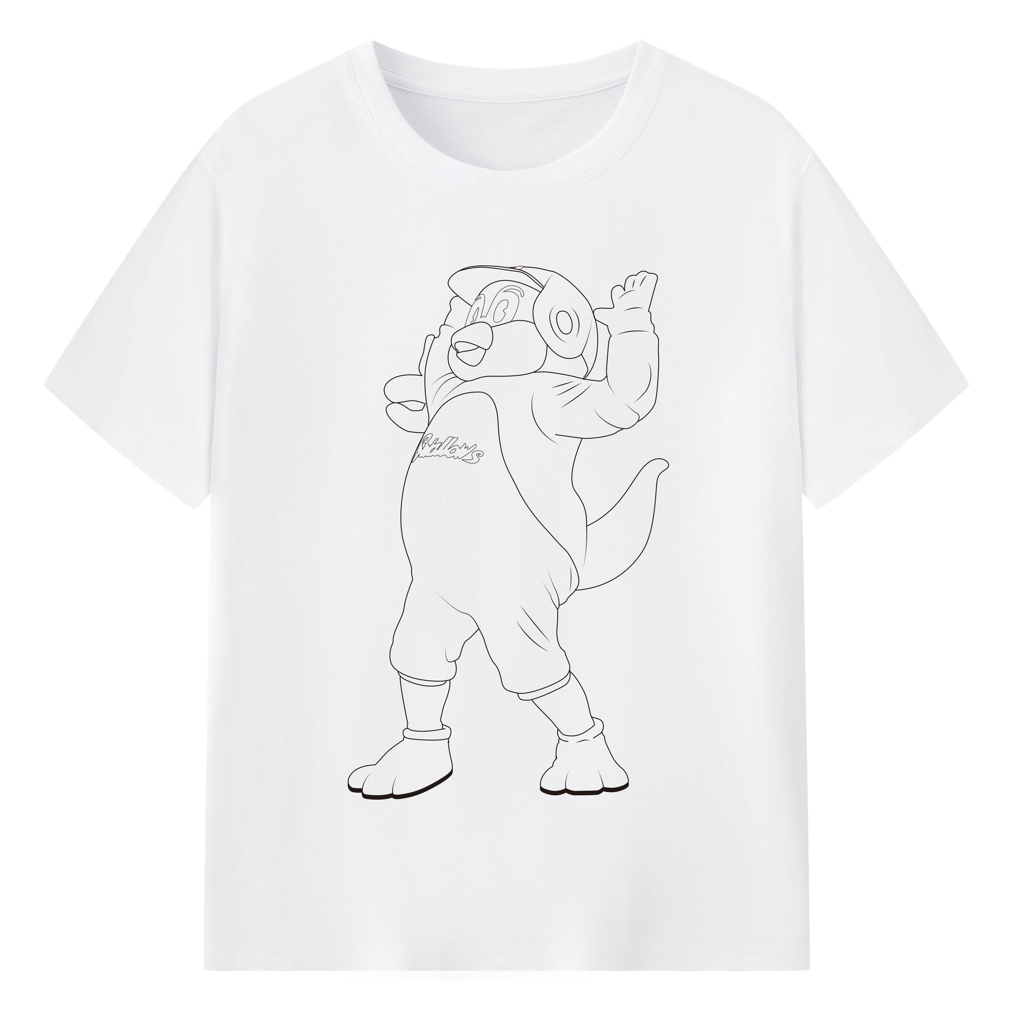 TOKYO YAKULT SWALLOWS MASCOT TSUBAKURO SPECIAL VERSION APPLICATION STRETCH Logo - 綿100％ 半袖Tシャツ ・ フロントプリント ・ 快適 通気性 ・ 日常使い 散歩 スポーツ用