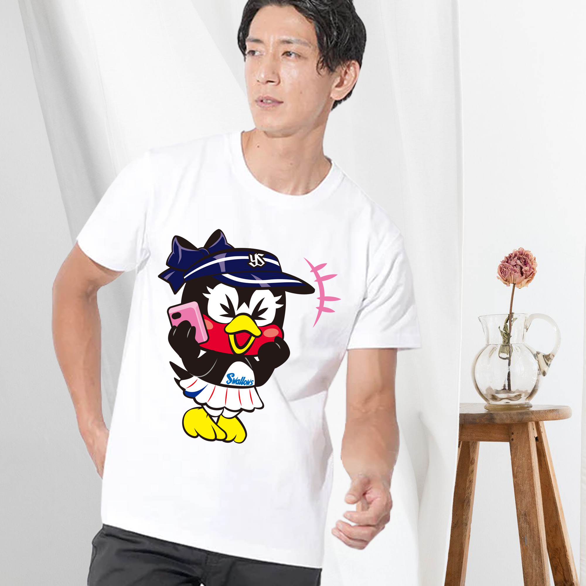 TOKYO YAKULT SWALLOWS MASCOT TSUBAMI APPLICATION SURPRISED Logo