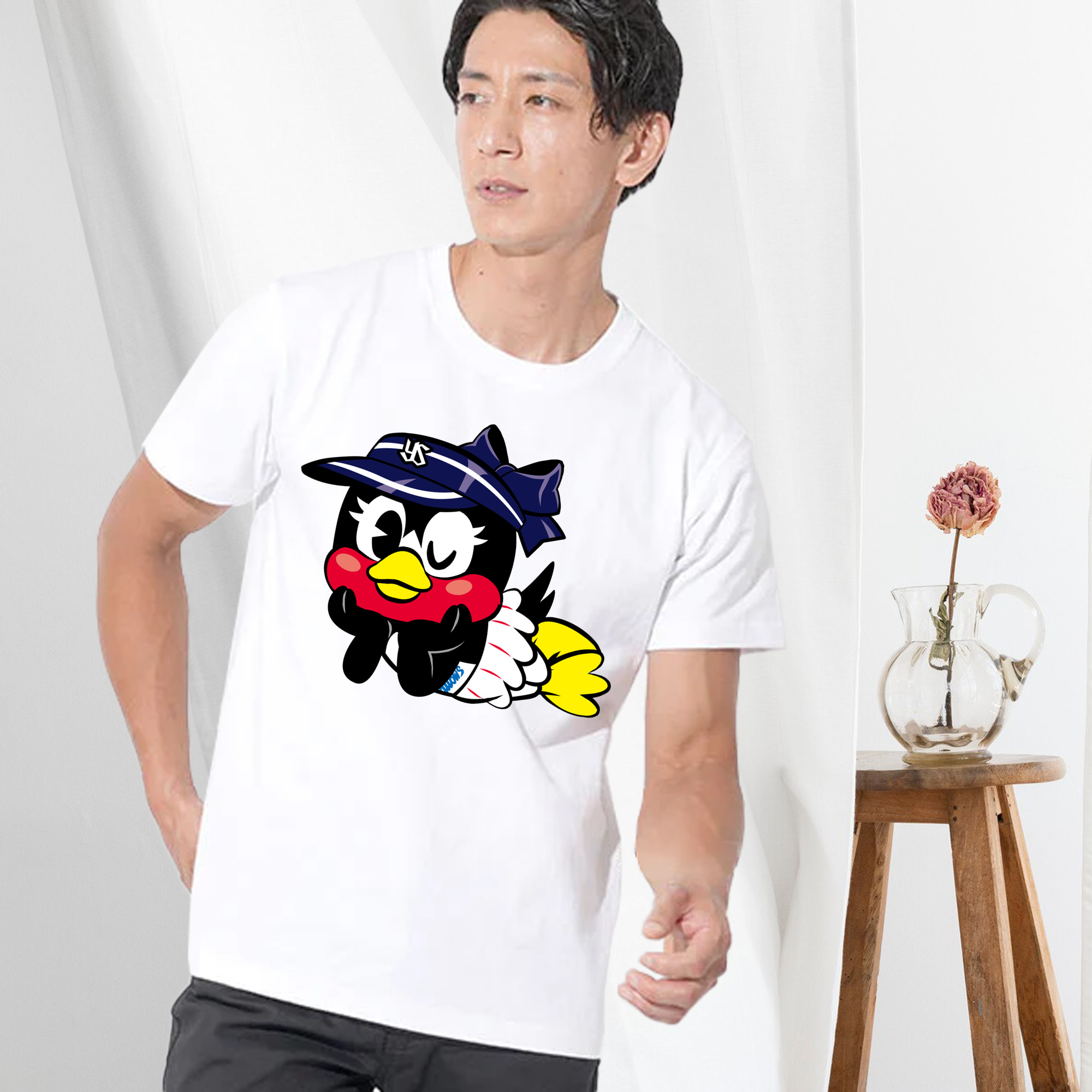 TOKYO YAKULT SWALLOWS MASCOT TSUBAMI APPLICATION LIE DOWN FORWARD Logo