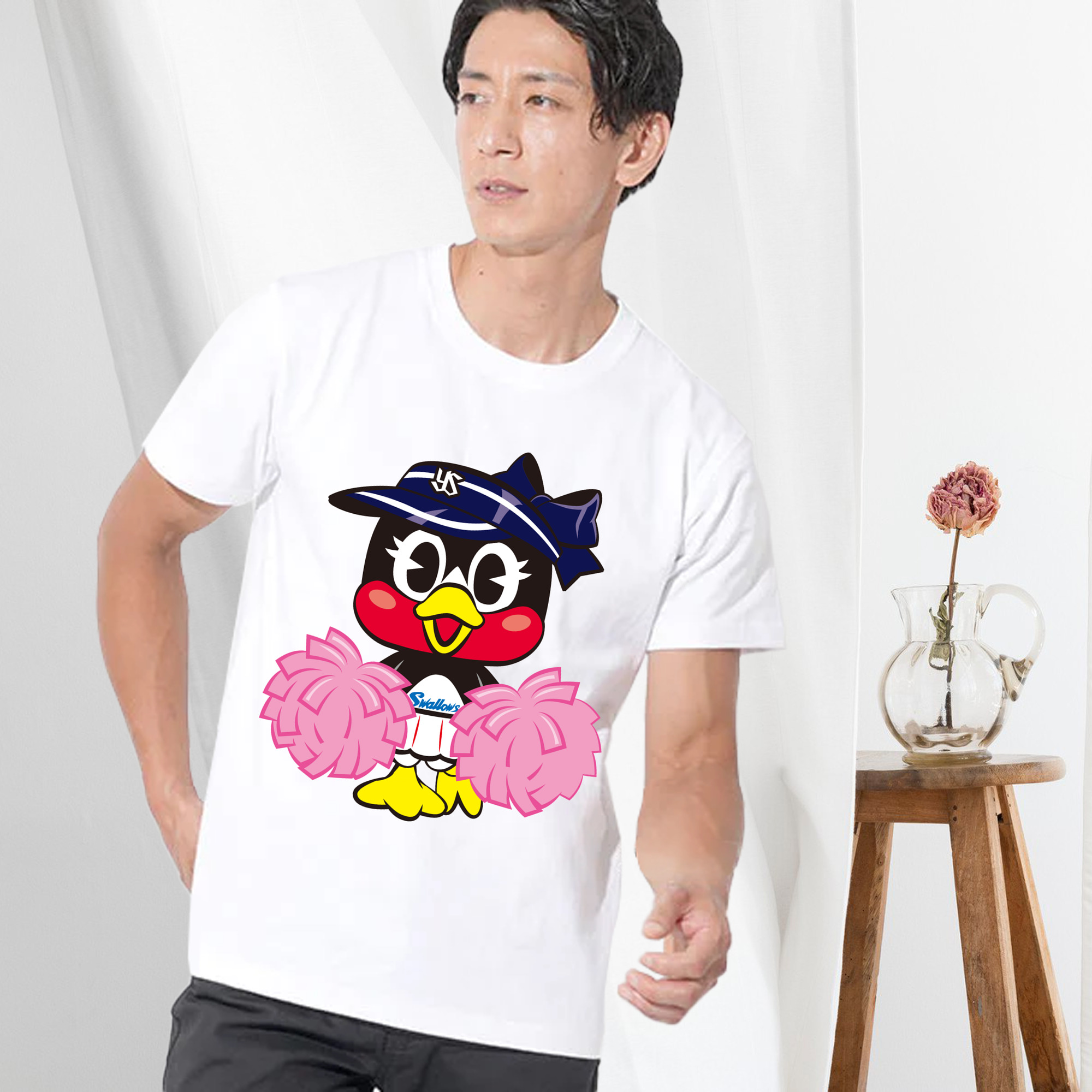 TOKYO YAKULT SWALLOWS MASCOT TSUBAMI APPLICATION CHEER STAND Logo