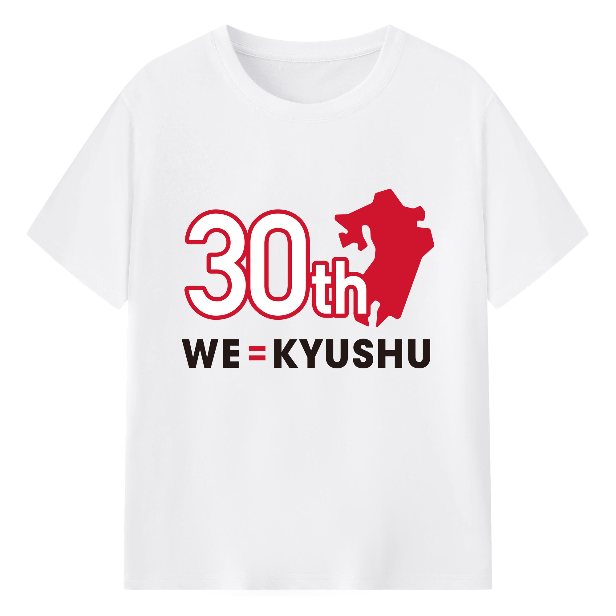 FUKUOKA SOFTBANK HAWKS 30TH WE=KYUSHU Logo - 綿100％ 半袖Tシャツ ・ フロントプリント ・ 快適 通気性 ・ 日常使い 散歩 スポーツ用