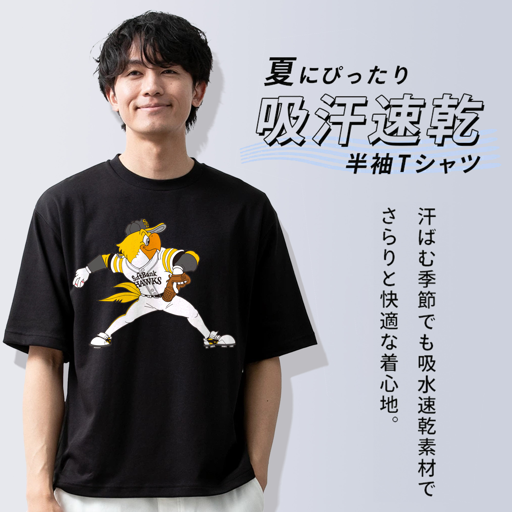 FUKUOKA SOFTBANK HAWKS MASCOT HARRY HAWK APPLICATION WINDUP PITCHING Logo