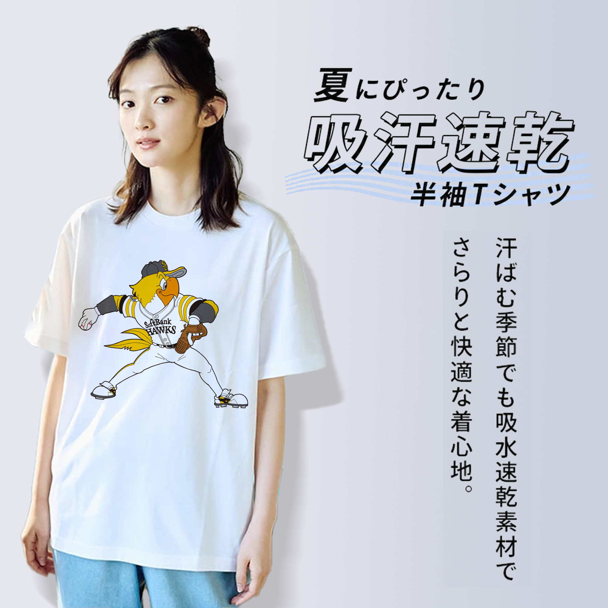 FUKUOKA SOFTBANK HAWKS MASCOT HARRY HAWK APPLICATION WINDUP PITCHING Logo