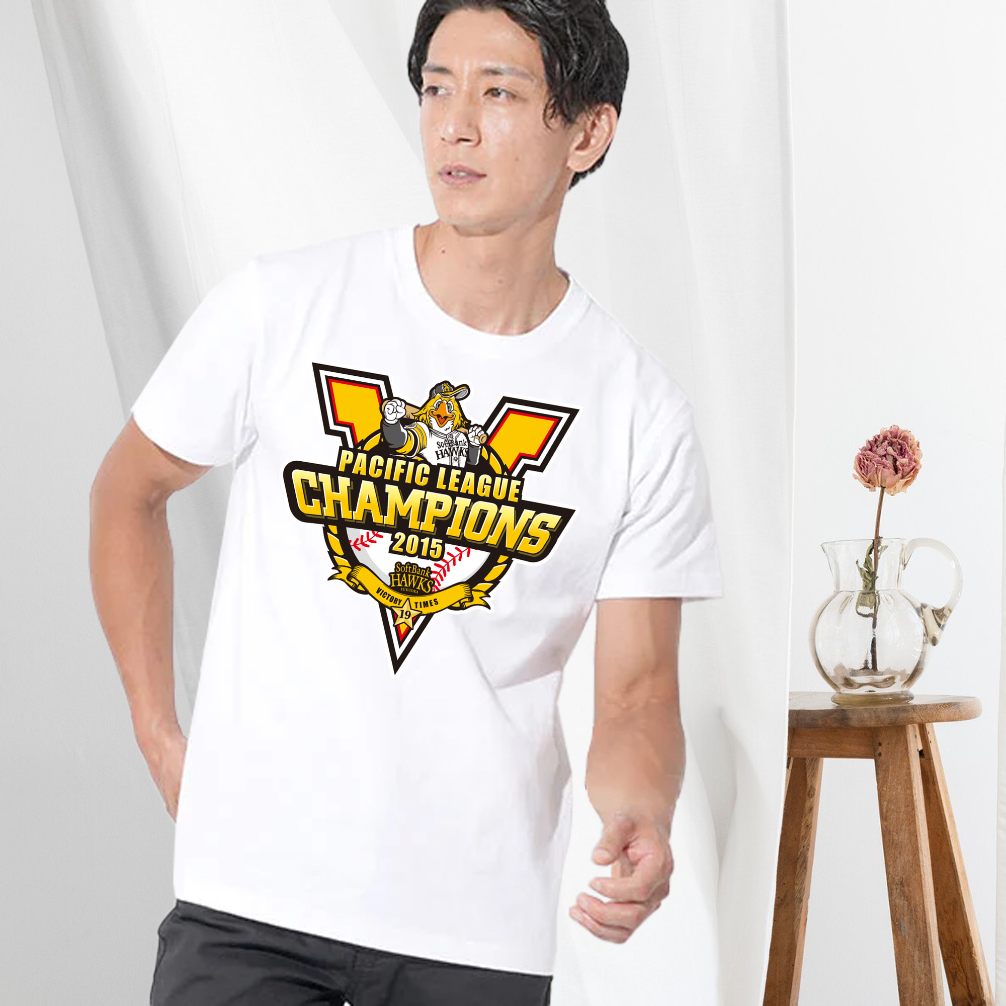 FUKUOKA SOFTBANK HAWKS PACIFIC LEAGUE 2015 CHAMPIONS Logo