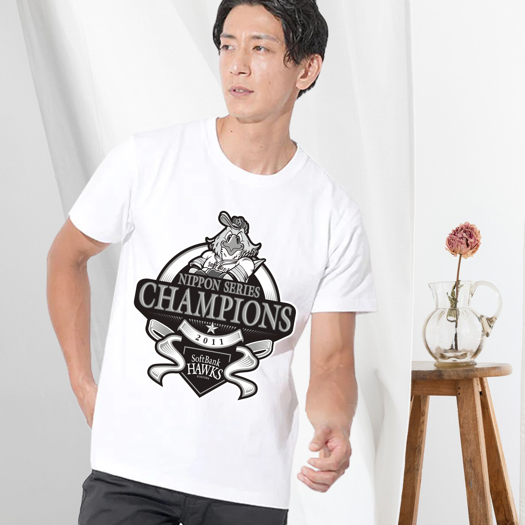 FUKUOKA SOFTBANK HAWKS 2011 NIPPON CHAMPIONS Black Logo