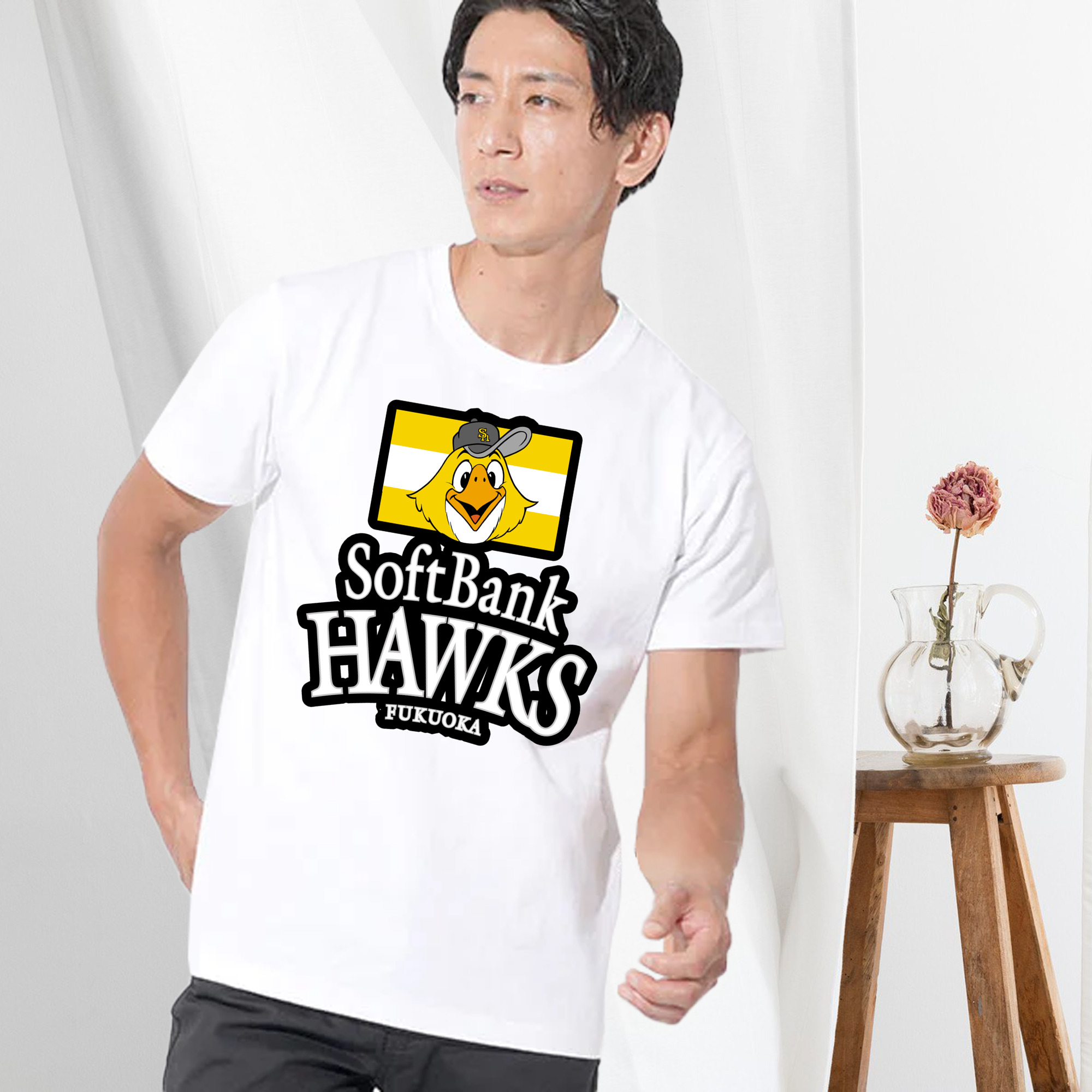 FUKUOKA SOFTBANK HAWKS EMBLEM APPLICATION BORDER LINE Logo